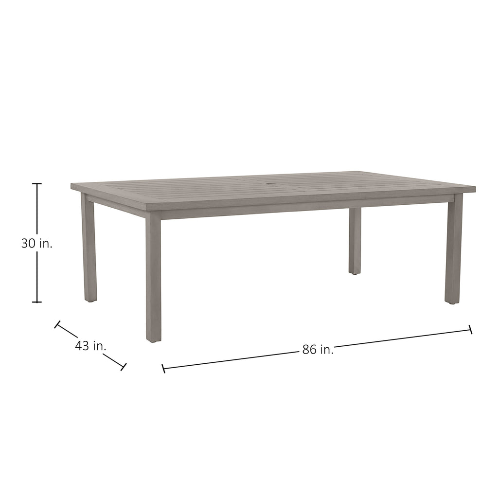 Club Rectangle Outdoor Slatted Dining Table