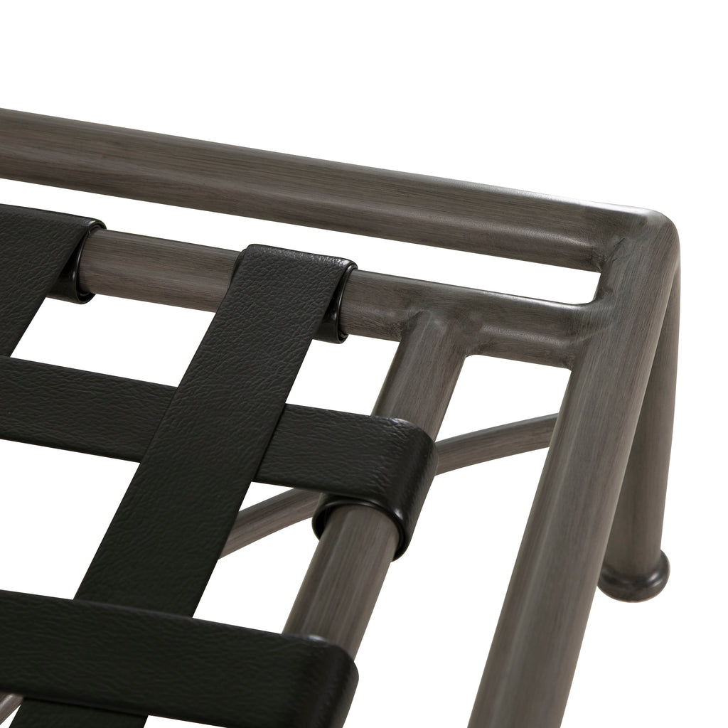 Elegante Aluminum Outdoor Woven Ottoman