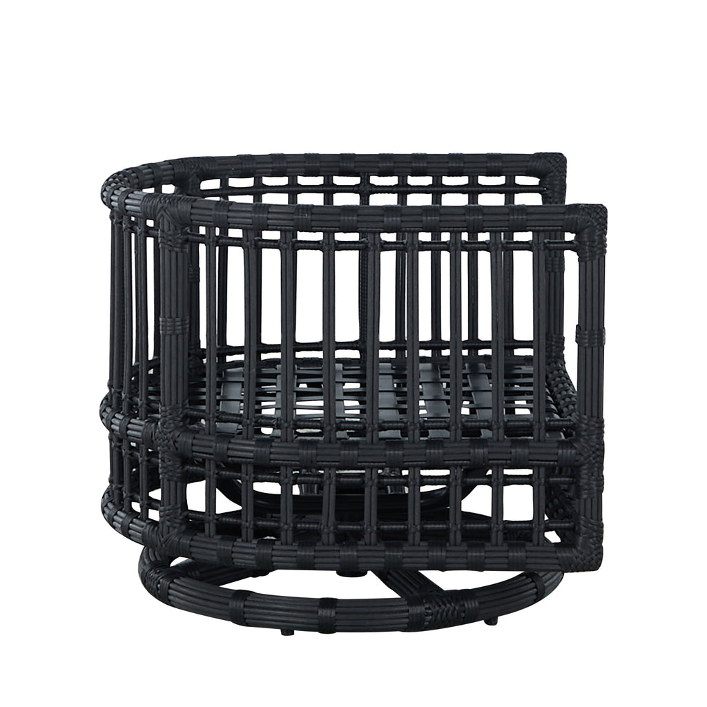 Newport Wicker Woven Outdoor Barrel Swivel Chair
