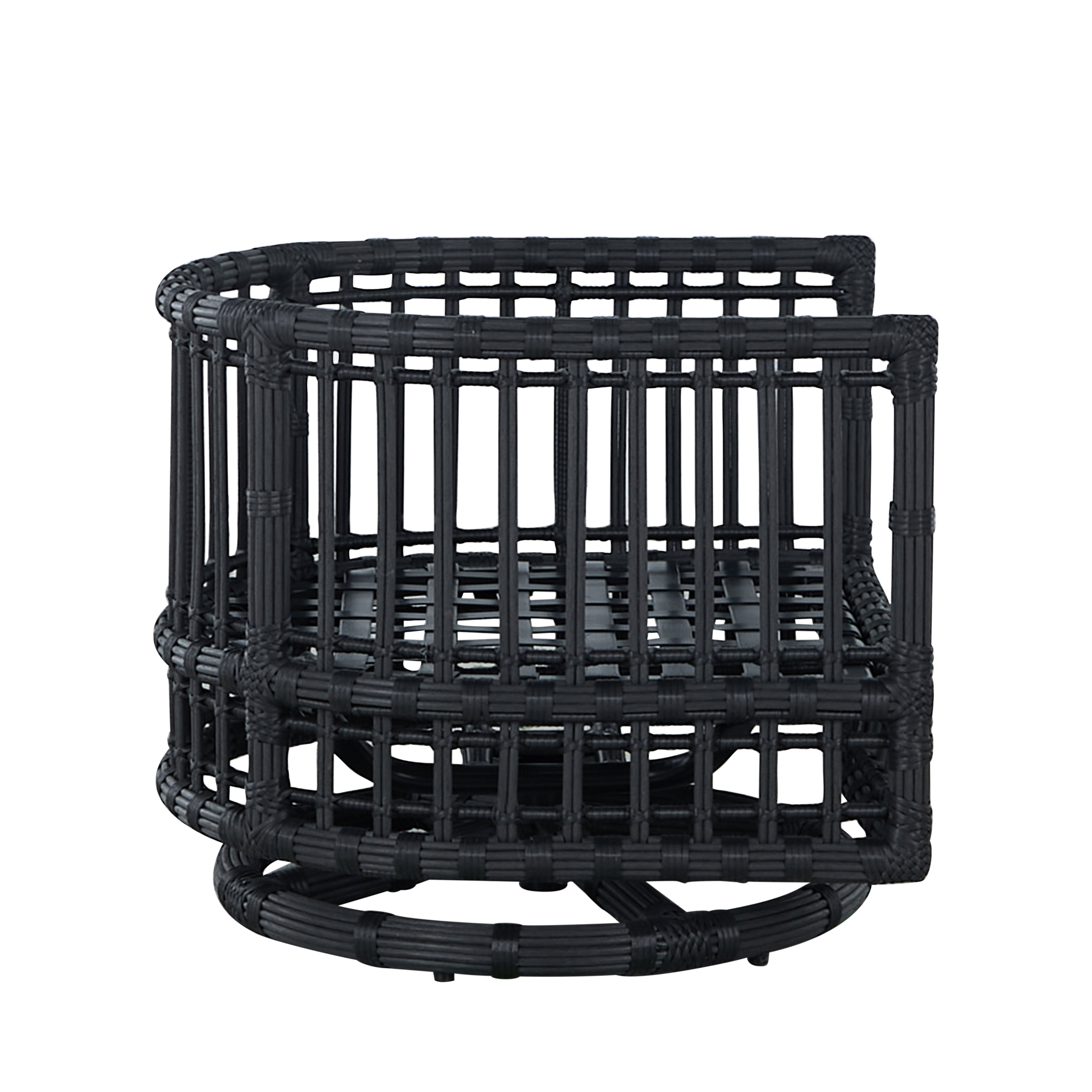 Newport Wicker Woven Outdoor Barrel Swivel Chair