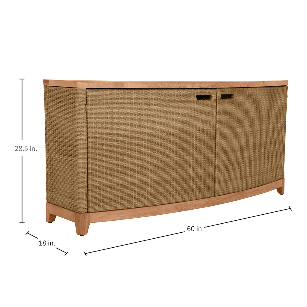 Chesapeake N-Dura Resin Wicker Console Cabinet
