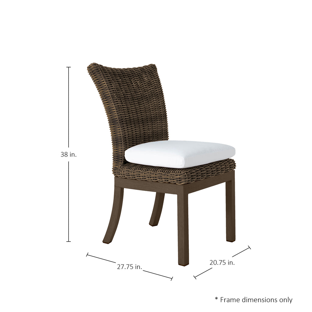 Montecito Woven Wicker Outdoor Dining Side Chair