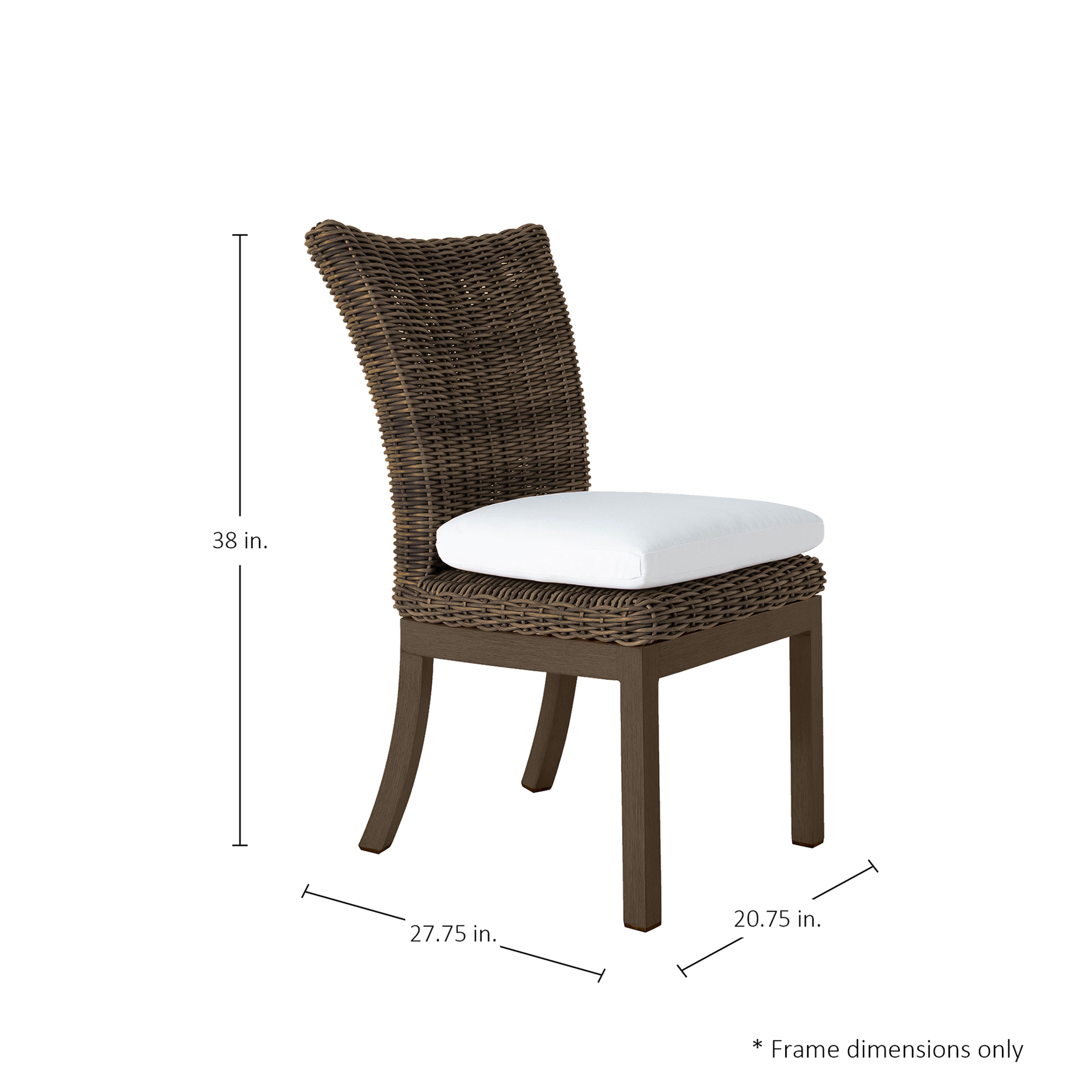 Montecito Woven Wicker Outdoor Dining Side Chair