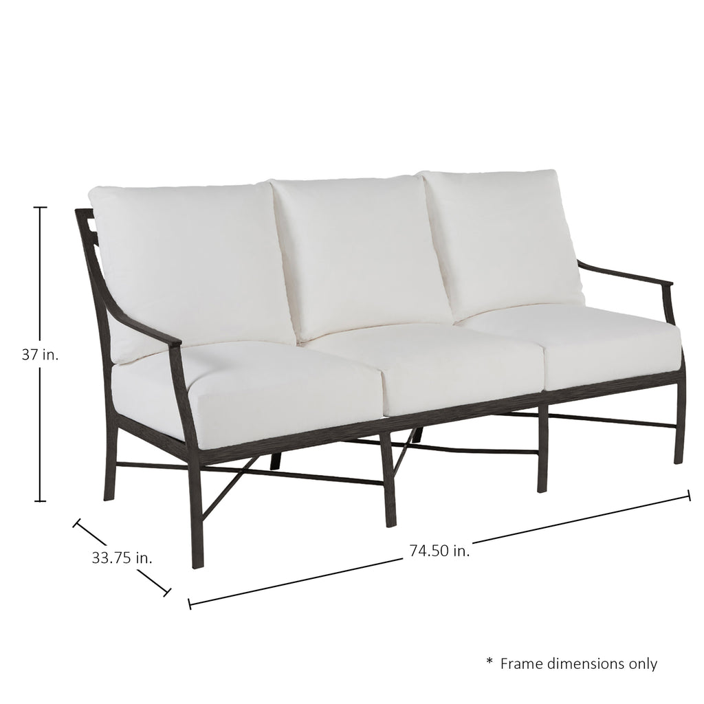Monaco Aluminum Outdoor Sofa