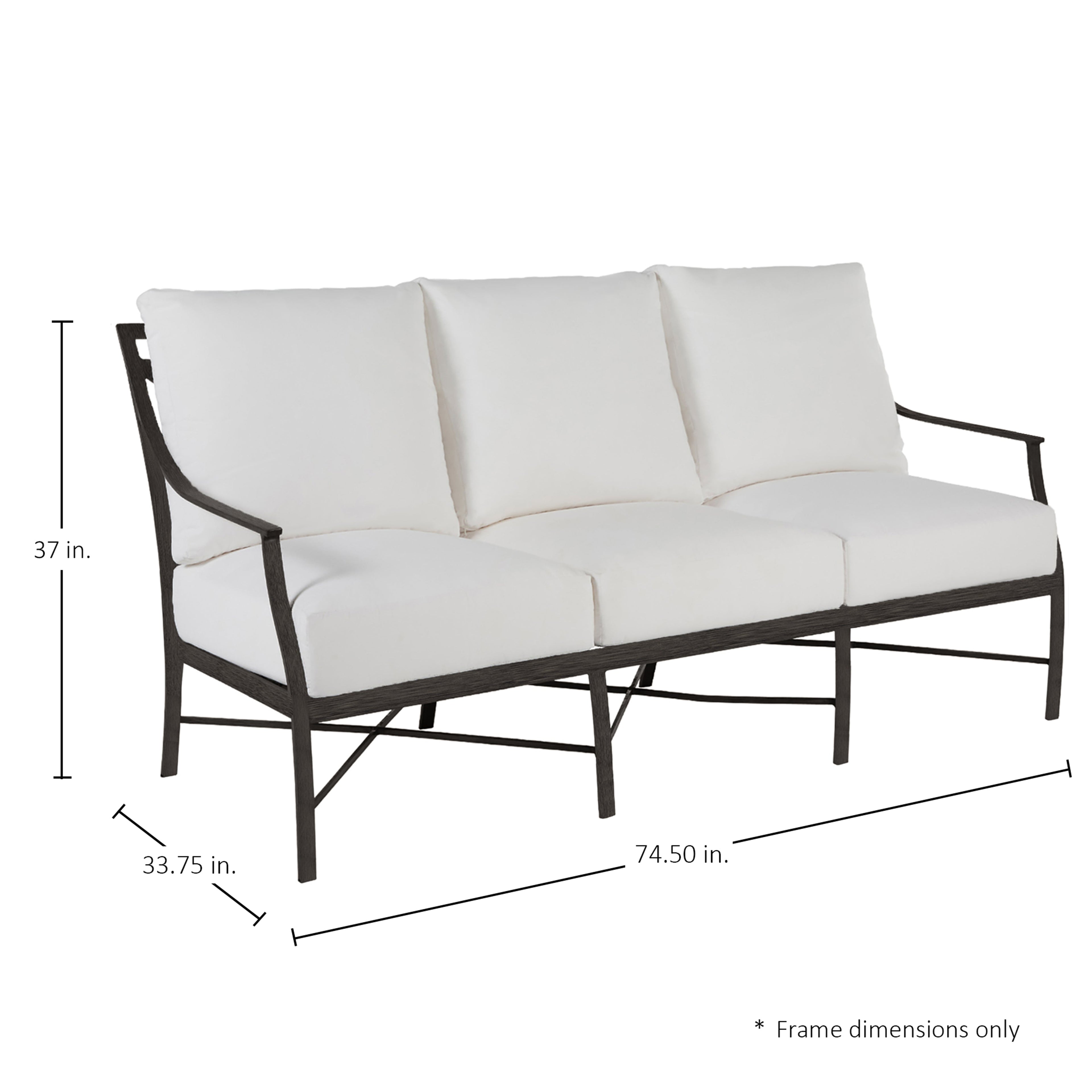 Monaco Aluminum Outdoor Sofa