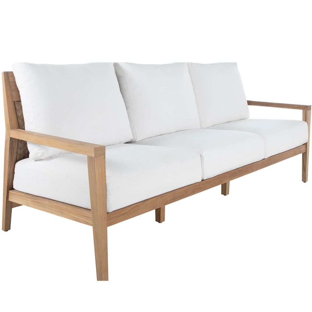 Savannah Teak Wicker Outdoor Sofa