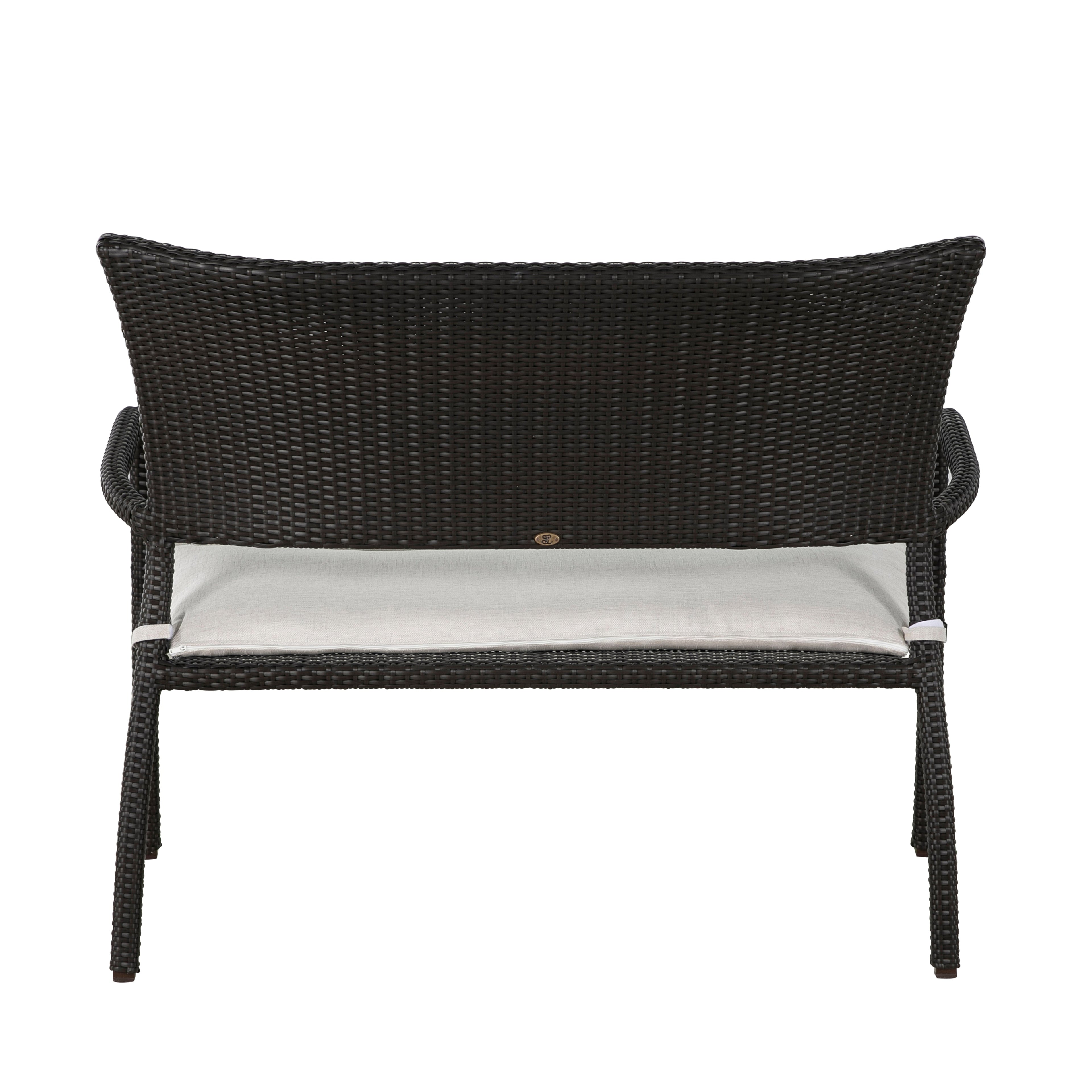 Skye N-Dura Resin Wicker Outdoor Woven Bench