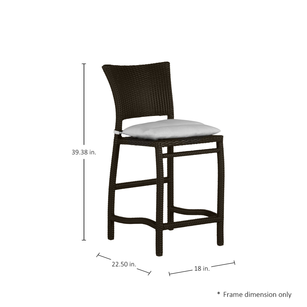 Skye Woven Resin Wicker Outdoor Counter Stool
