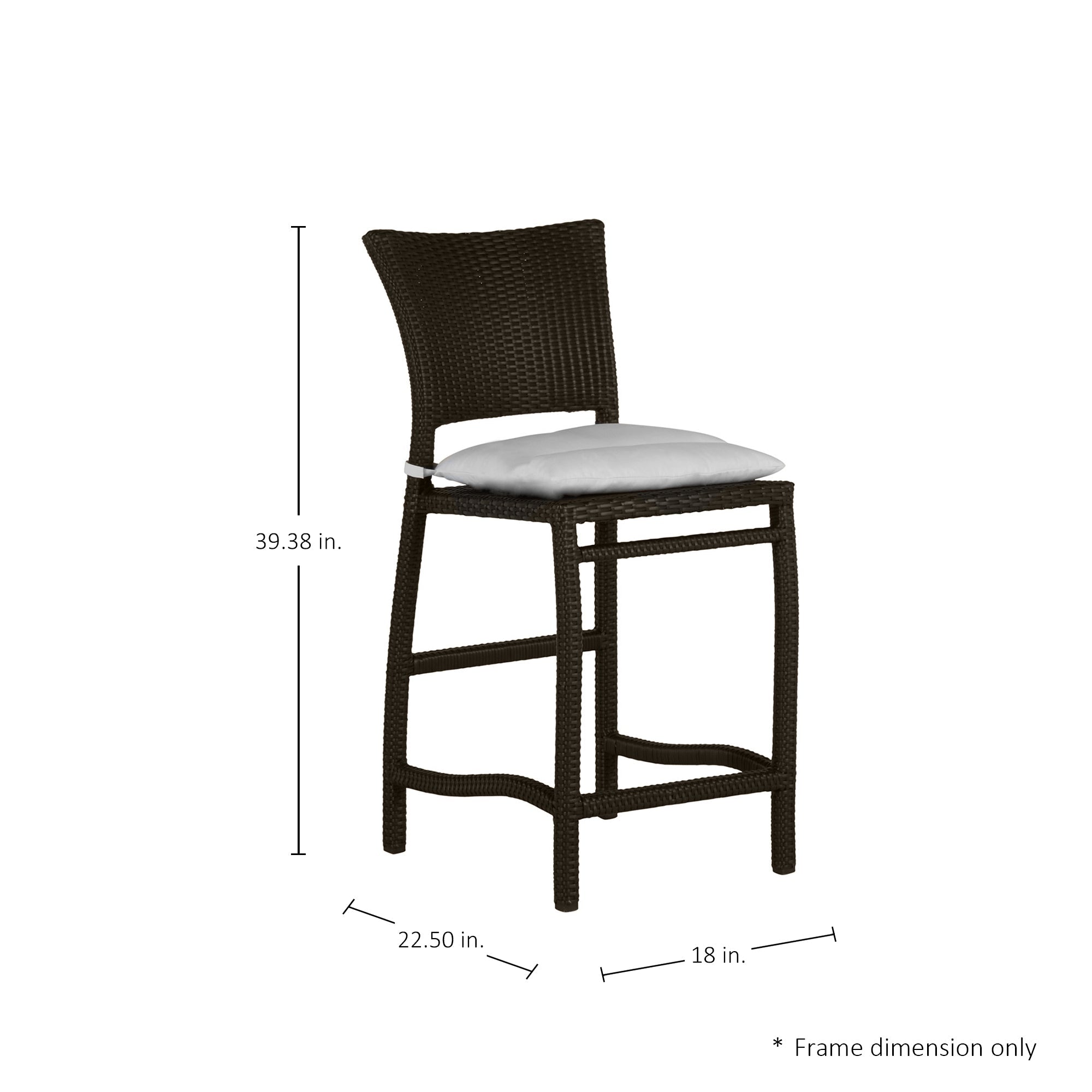 Skye Woven Resin Wicker Outdoor Counter Stool