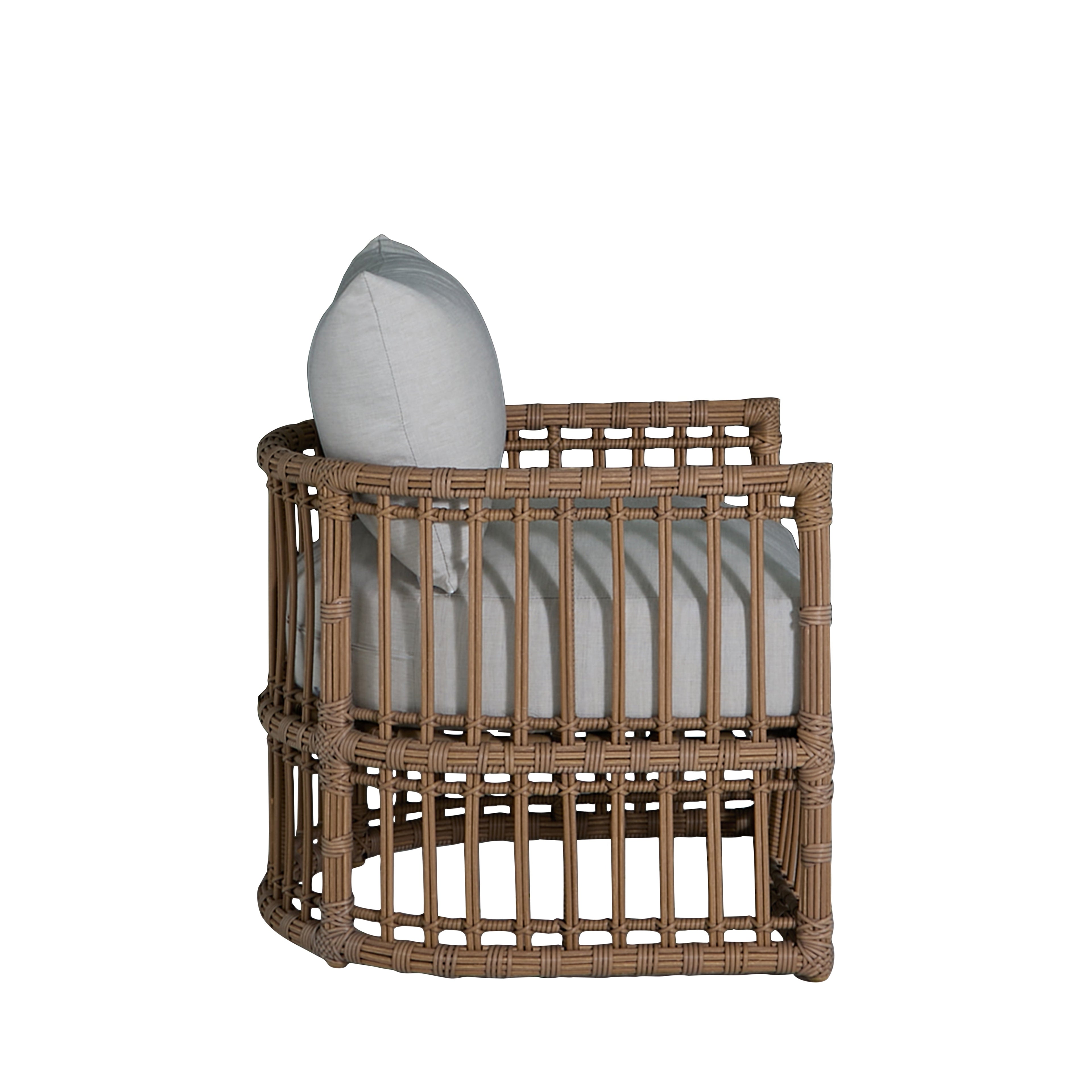 Newport Wicker Woven Outdoor Barrel Chair
