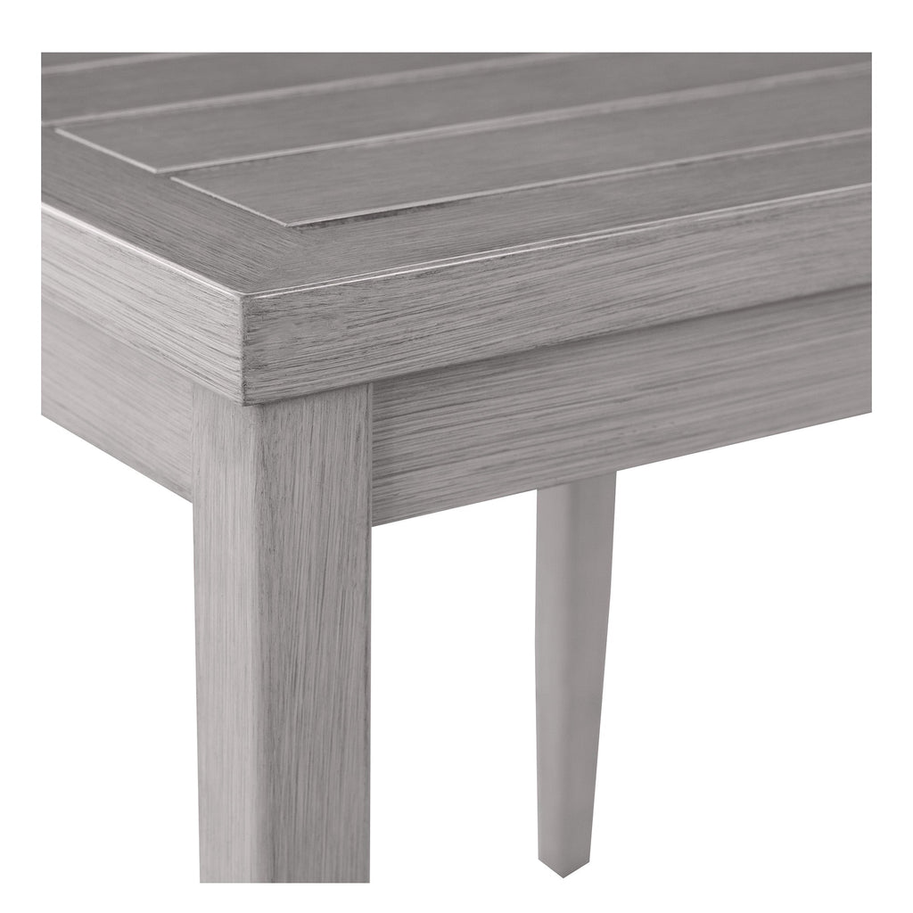 Brookings 20" Square Outdoor Slatted End Table
