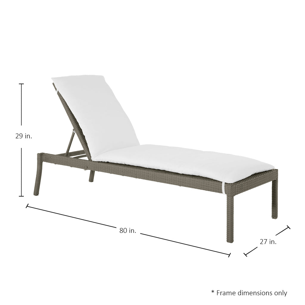 Nathan Wicker Outdoor Armless Chaise Lounge