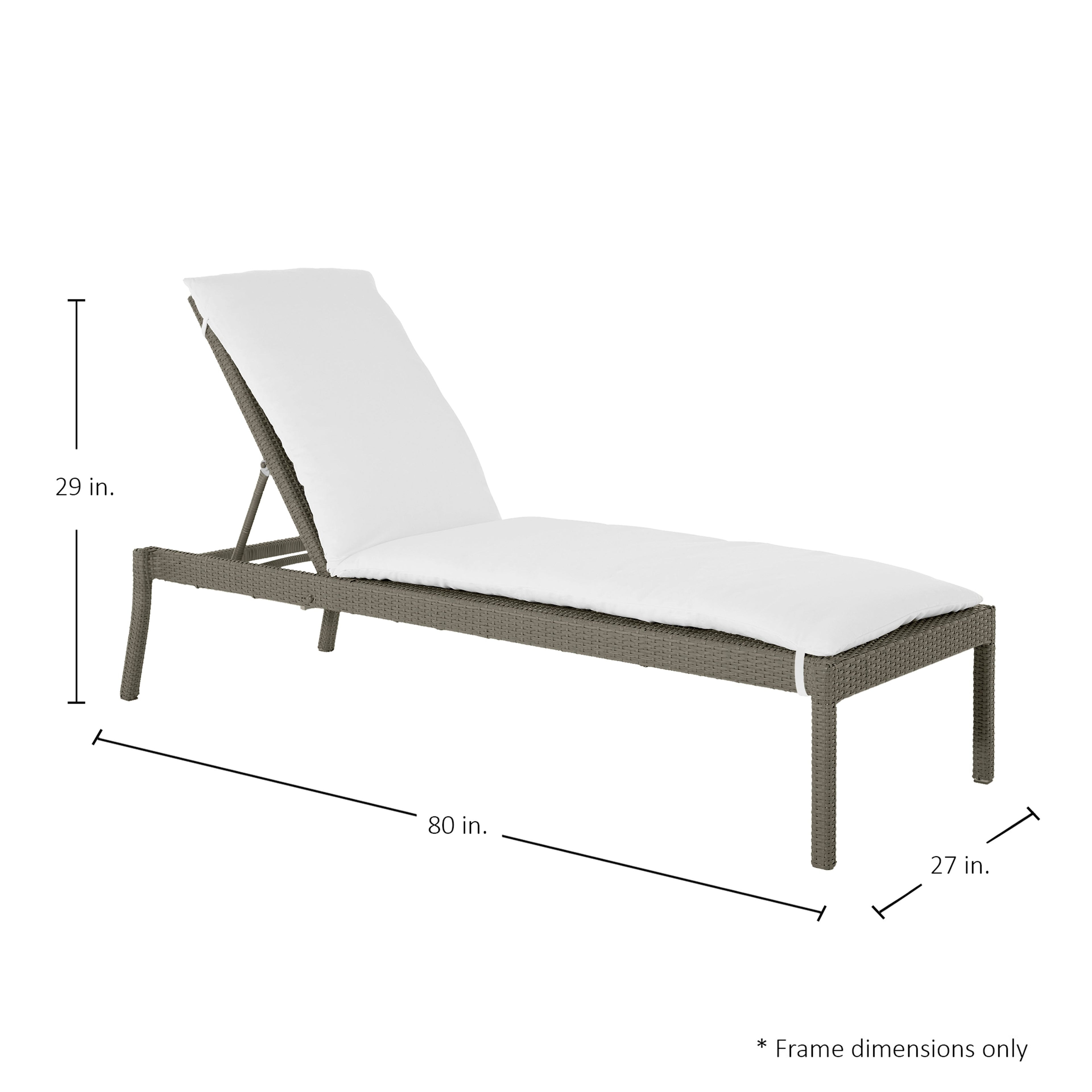 Nathan Wicker Outdoor Armless Chaise Lounge
