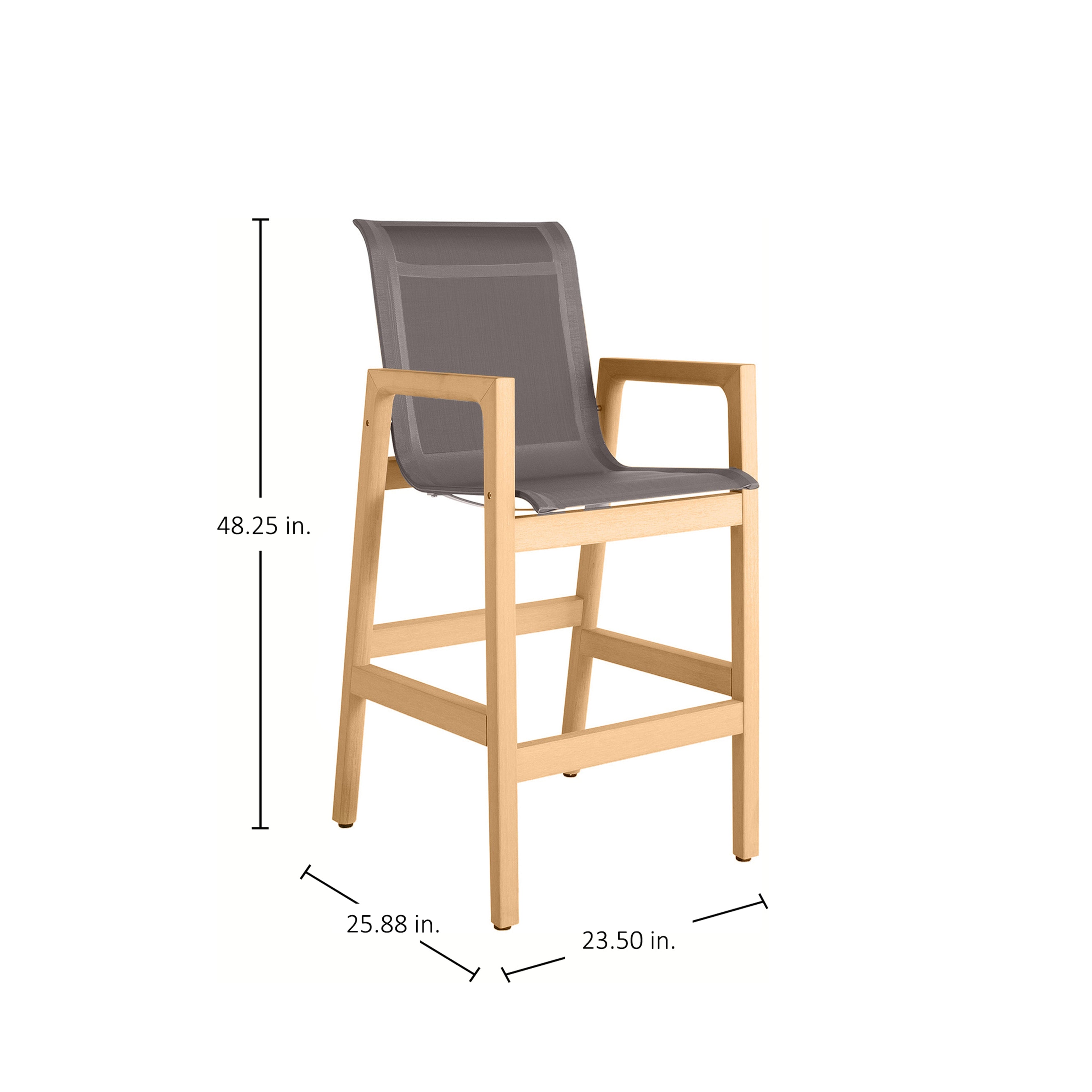 Seashore N-Dura Wood Outdoor Bar Stool
