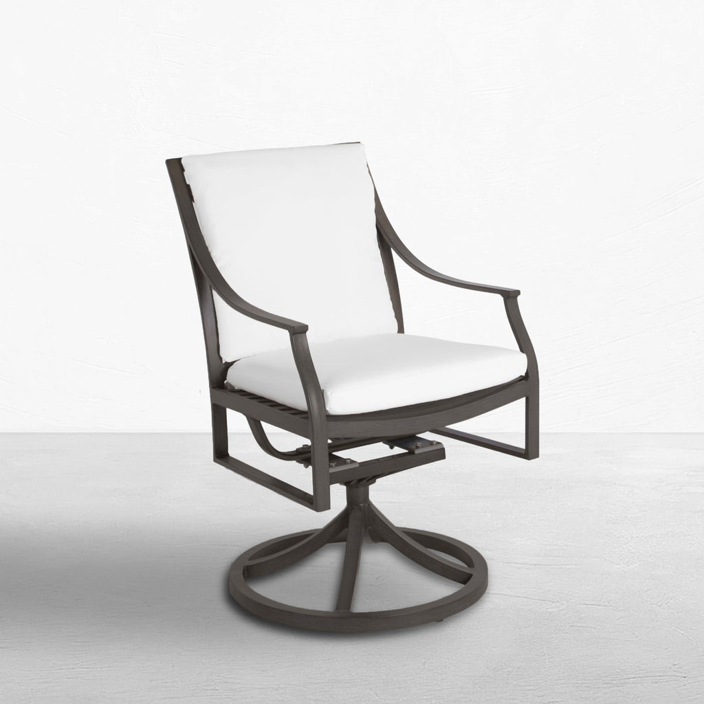 Monaco Aluminum Outdoor Swivel Rocking Arm Chair