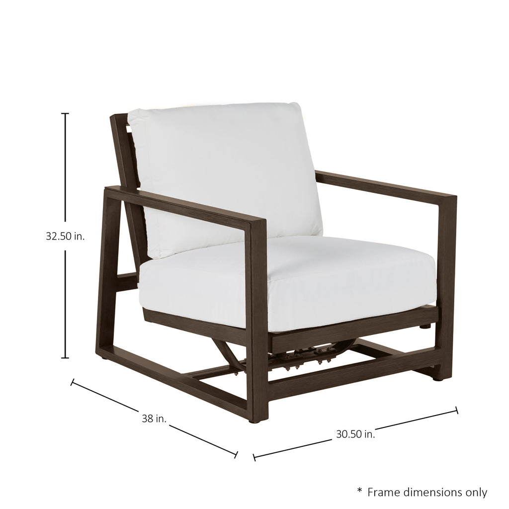Avondale Aluminum Outdoor Spring Lounge Chair