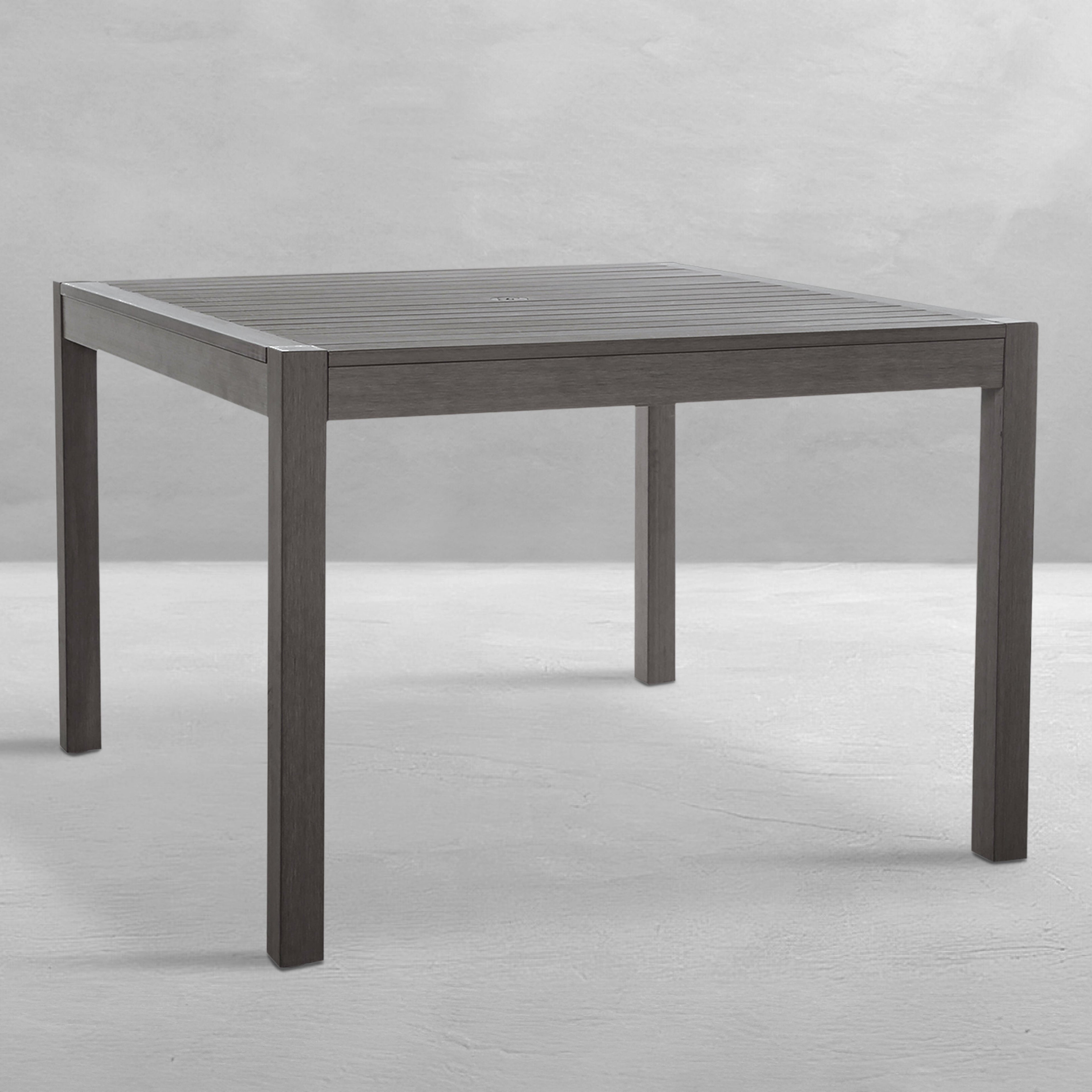 Portside 42" Square Outdoor Slatted Top Table