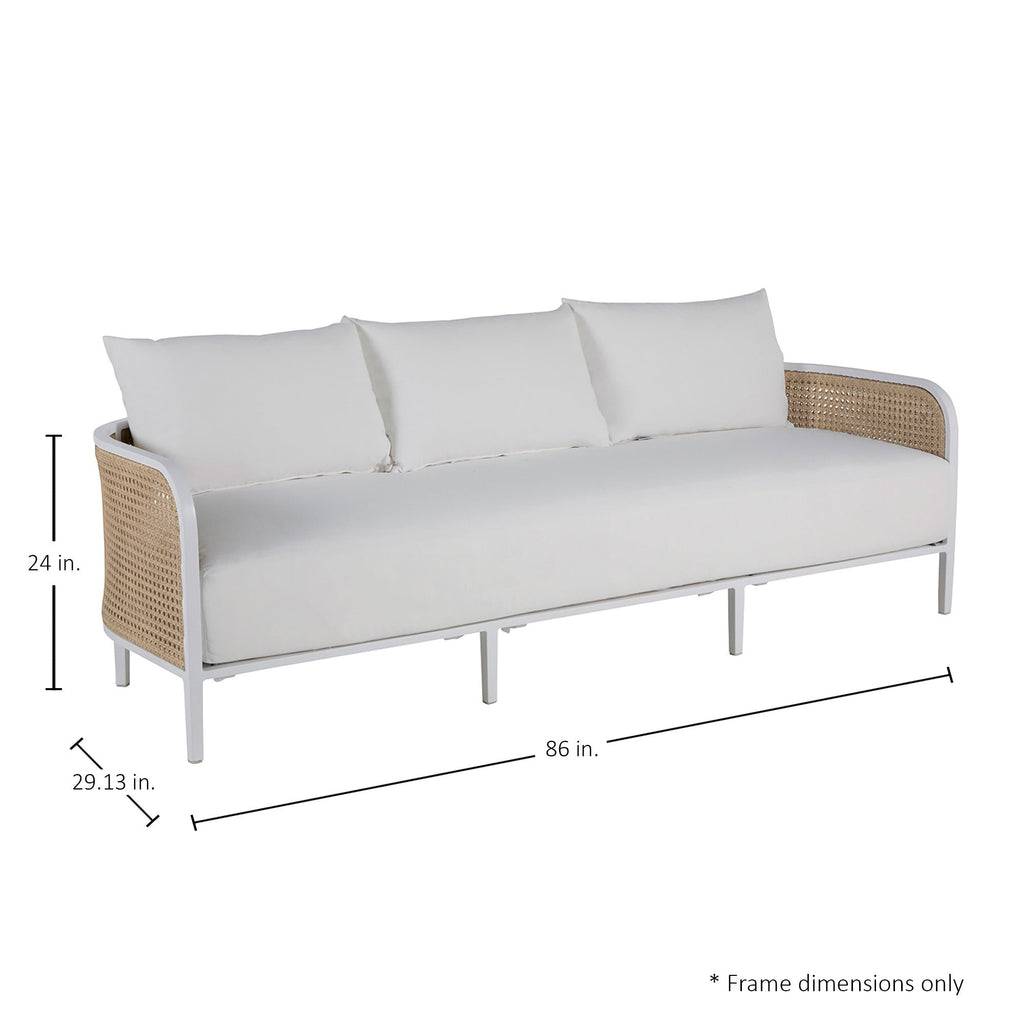 Havana Cane Resin Wicker Outdoor Sofa