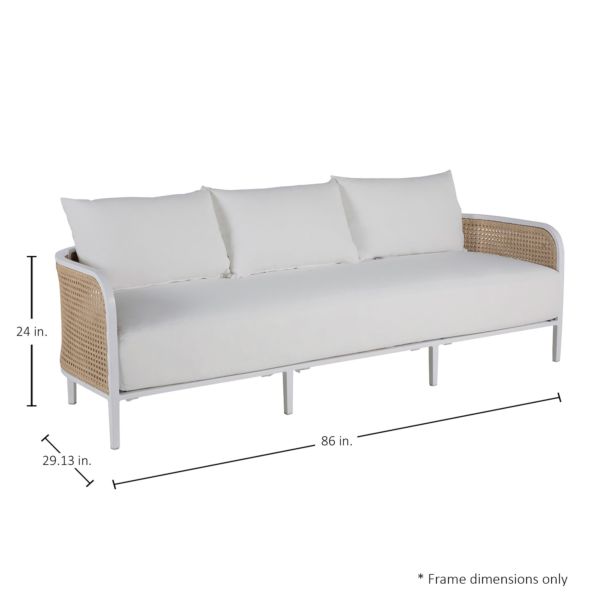 Havana Cane Resin Wicker Outdoor Sofa