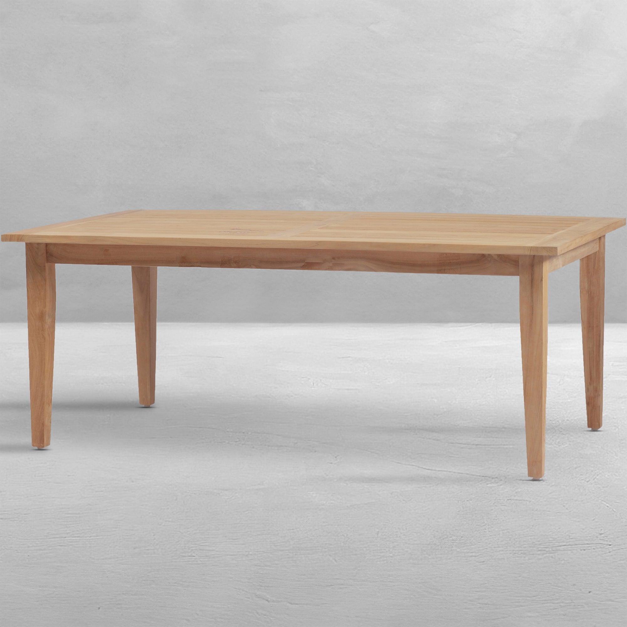QS Teak Rectangle Farm Table, Natural