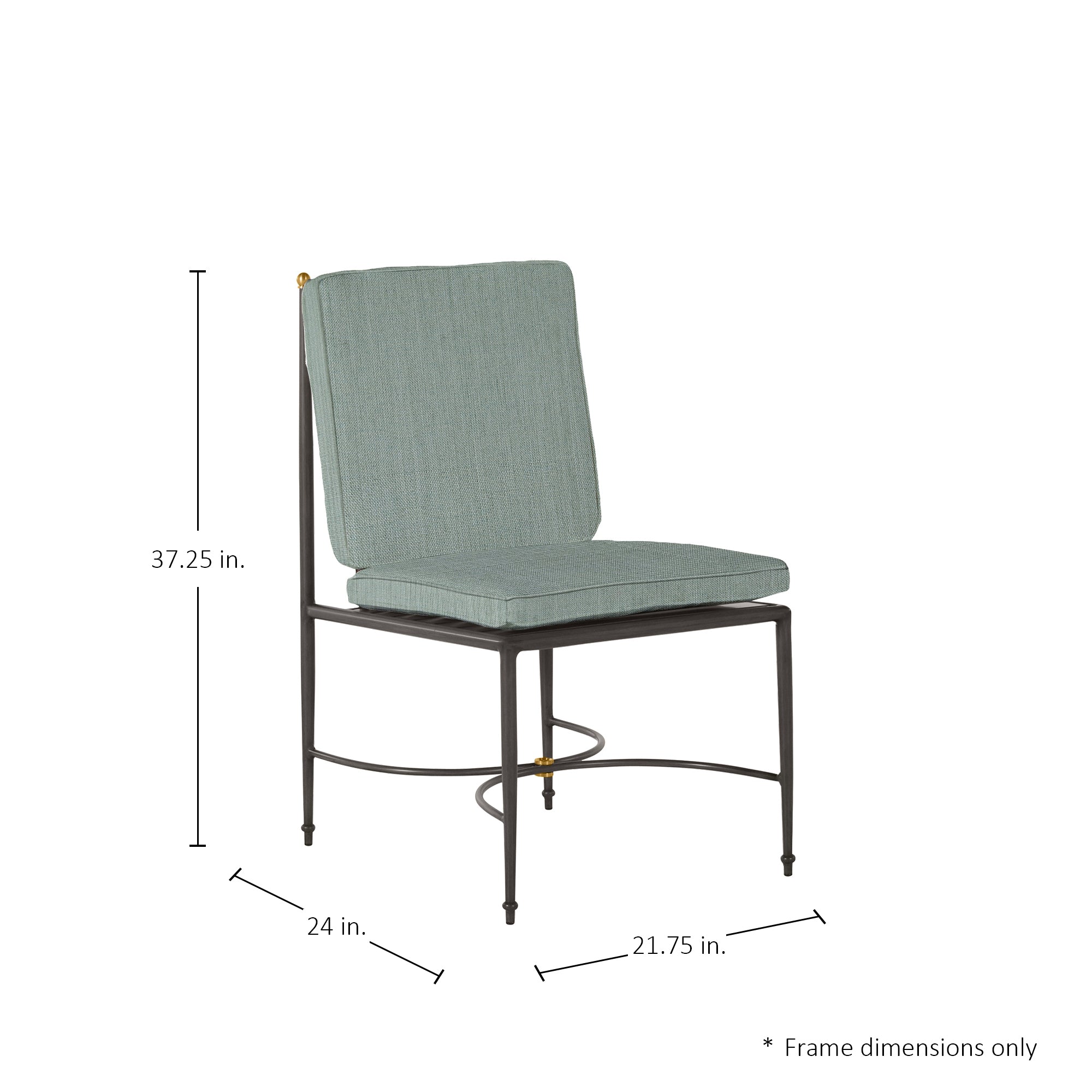QS Roma Side Chair, Slate Gray-Cast Mist