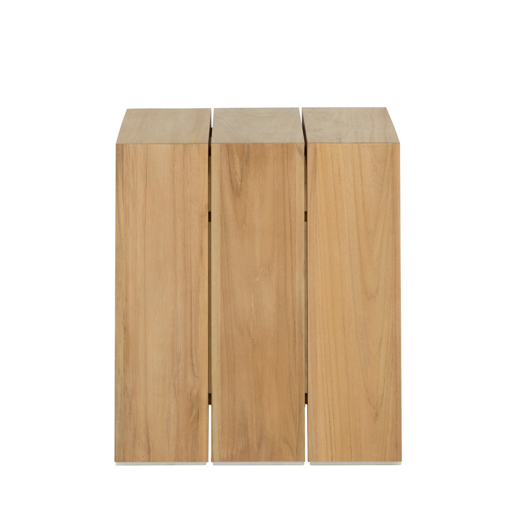 Messina Teak Square Outdoor Waterfall Side Table