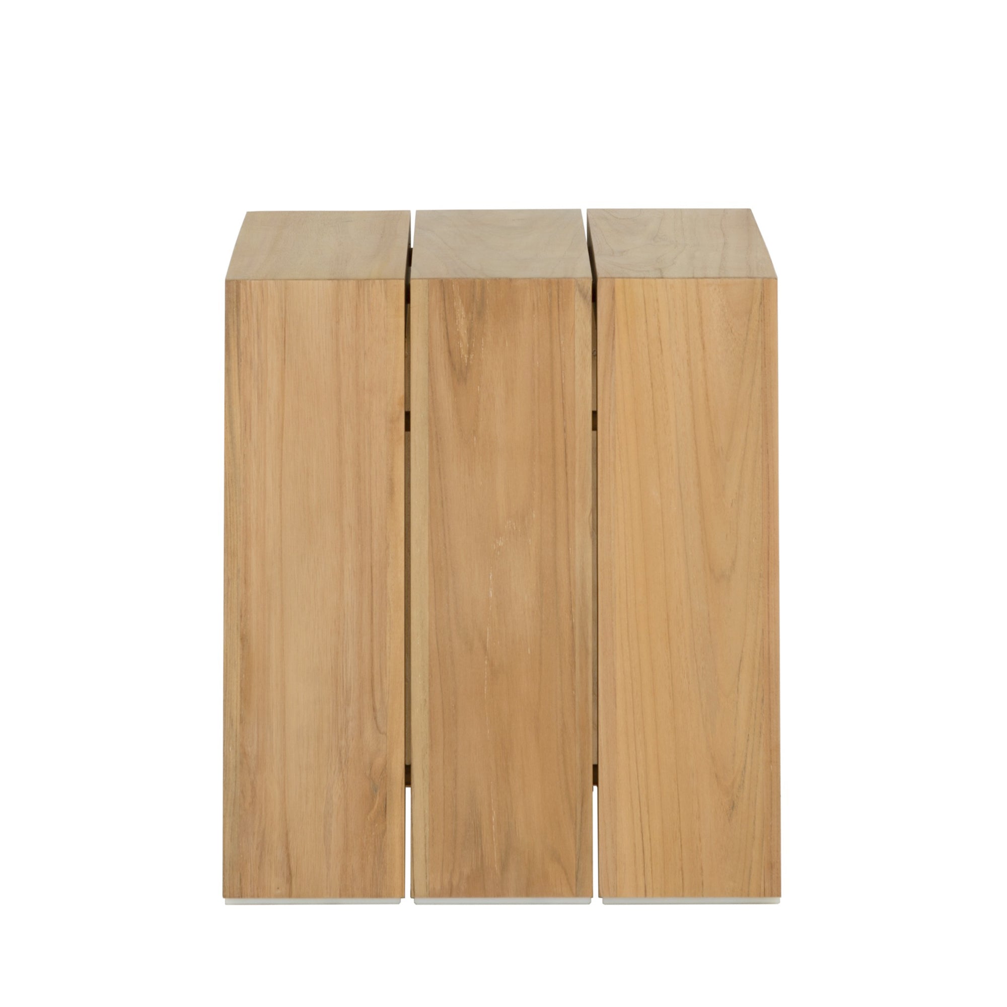 Messina Teak Square Outdoor Waterfall Side Table