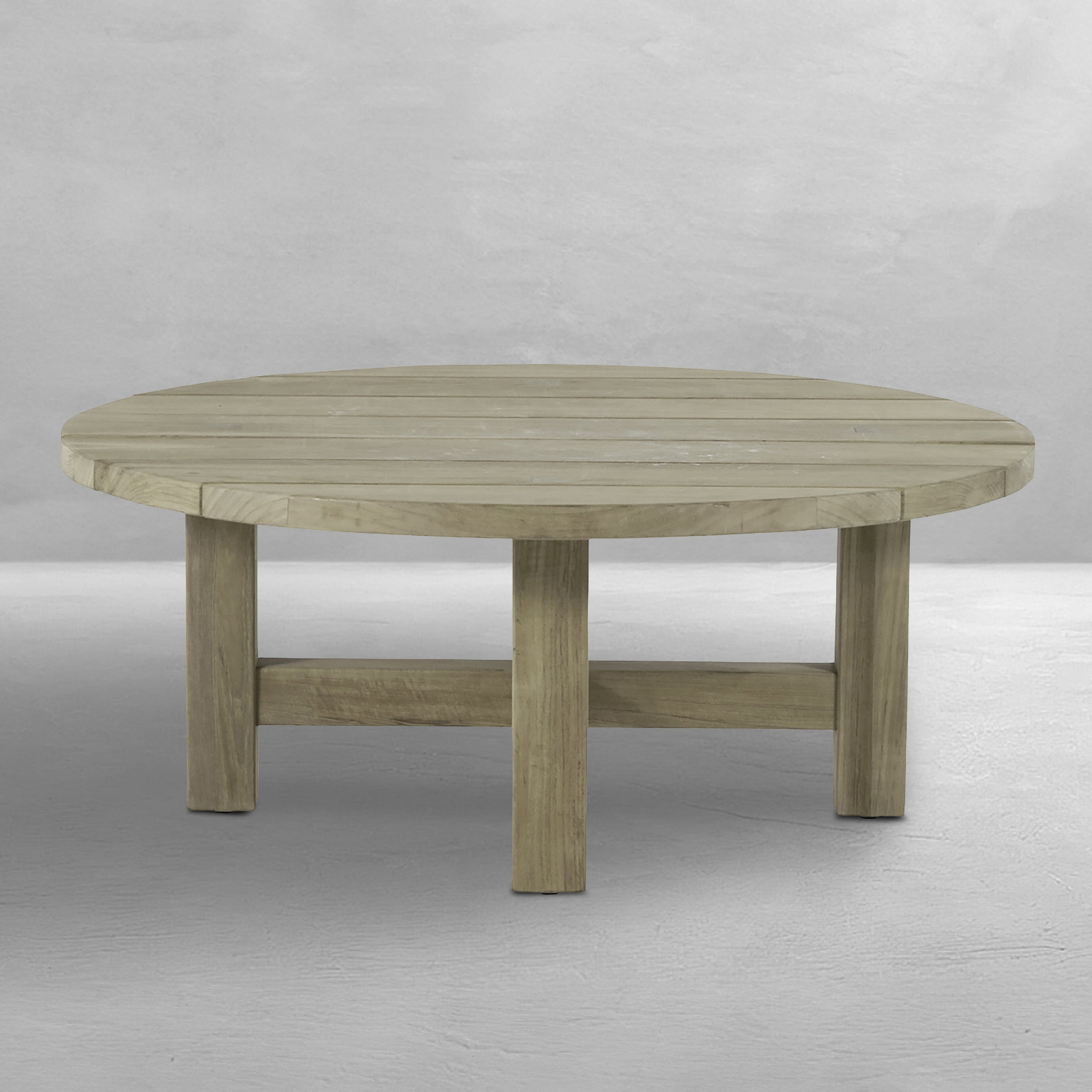 Croquet Teak 40.25" Round Outdoor Coffee Table