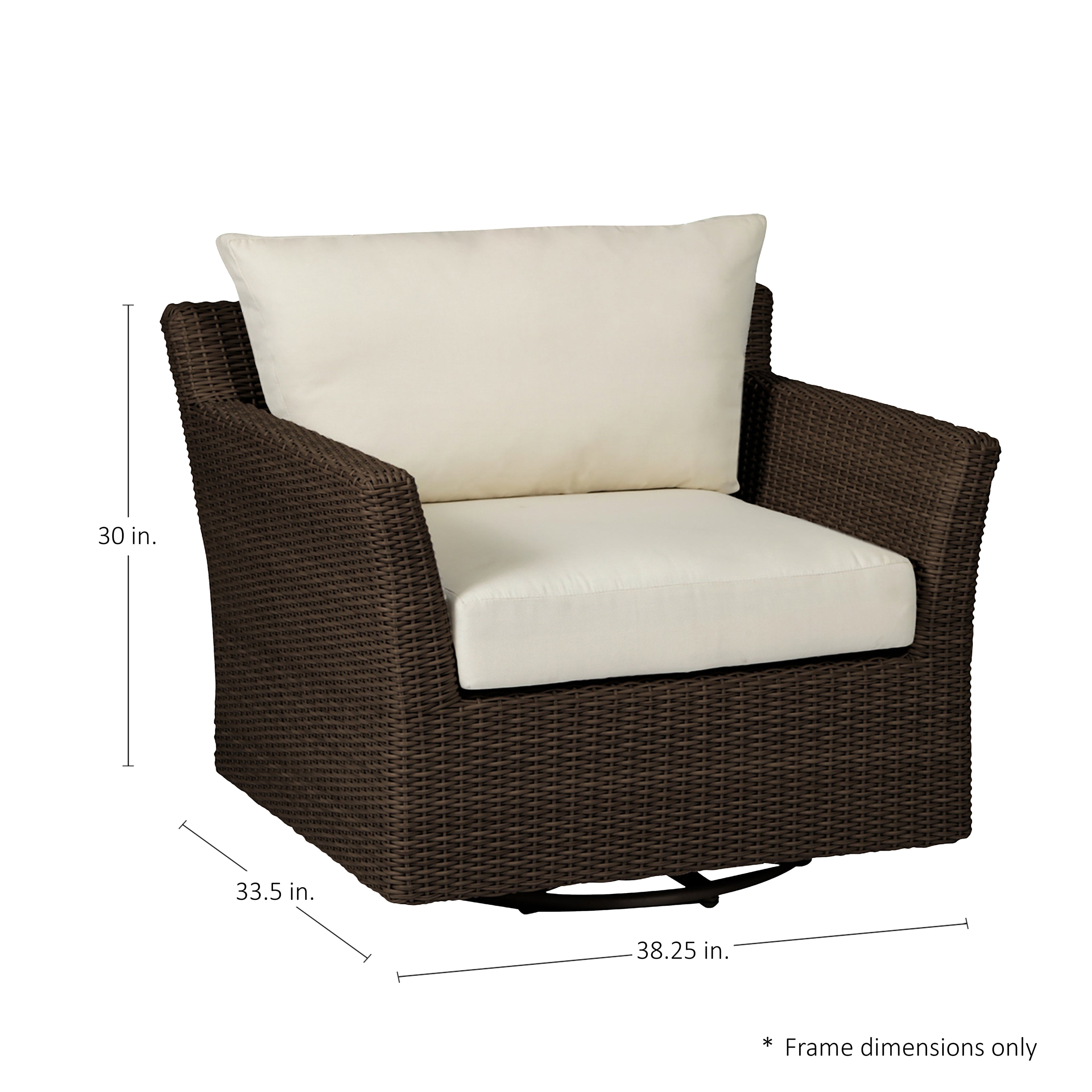 Club Woven Resin Wicker Swivel Glider Chair