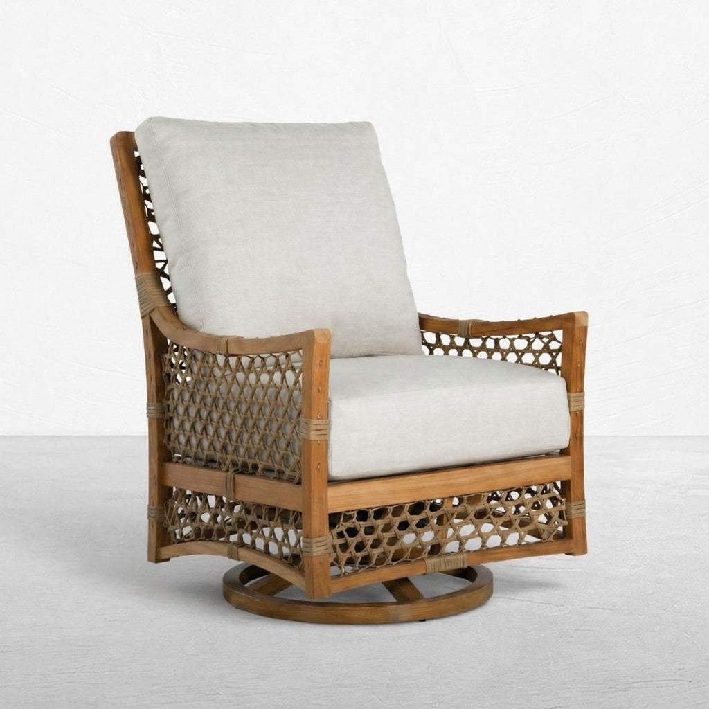 Aspen Teak Outdoor Swivel Lounge