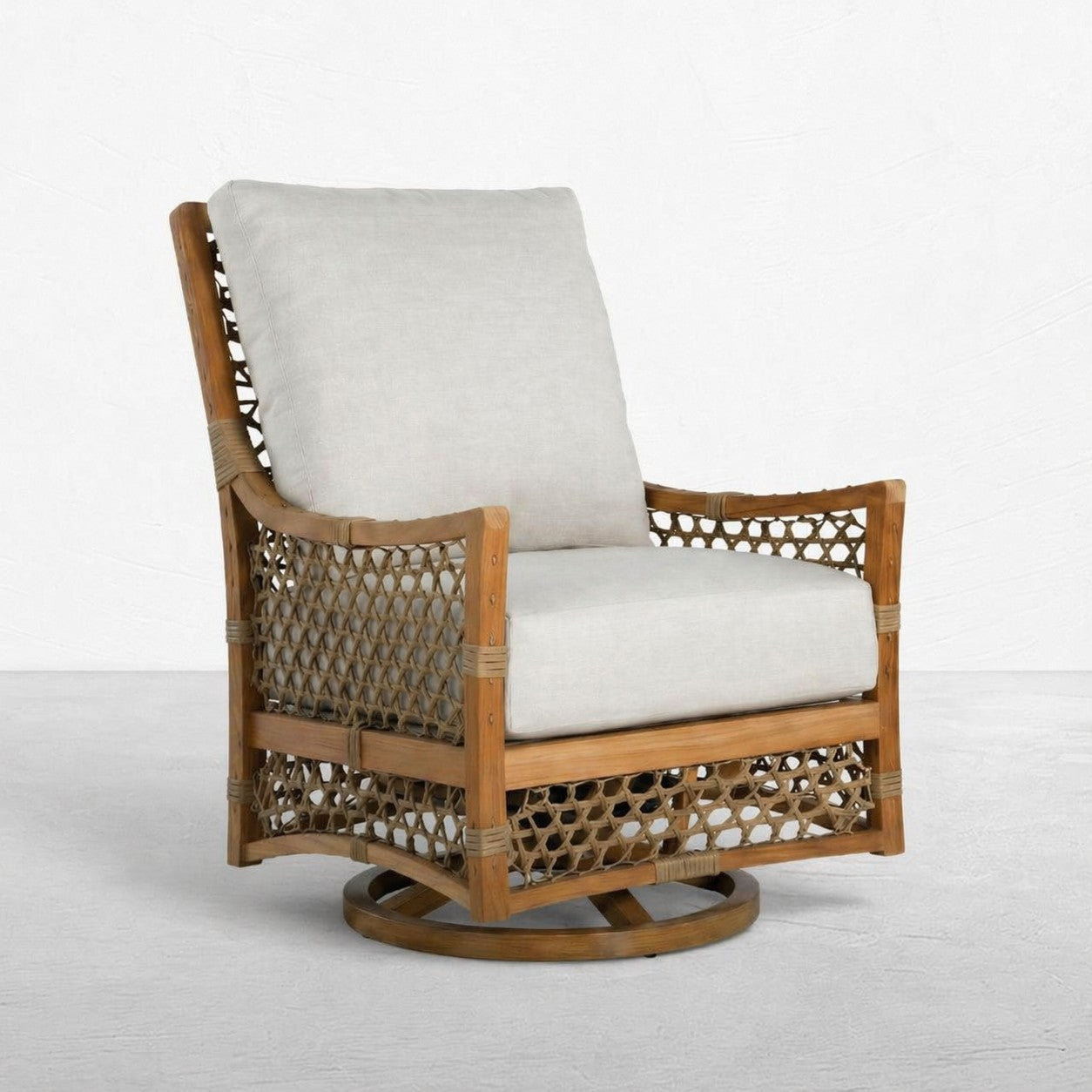 Aspen Teak Outdoor Swivel Lounge