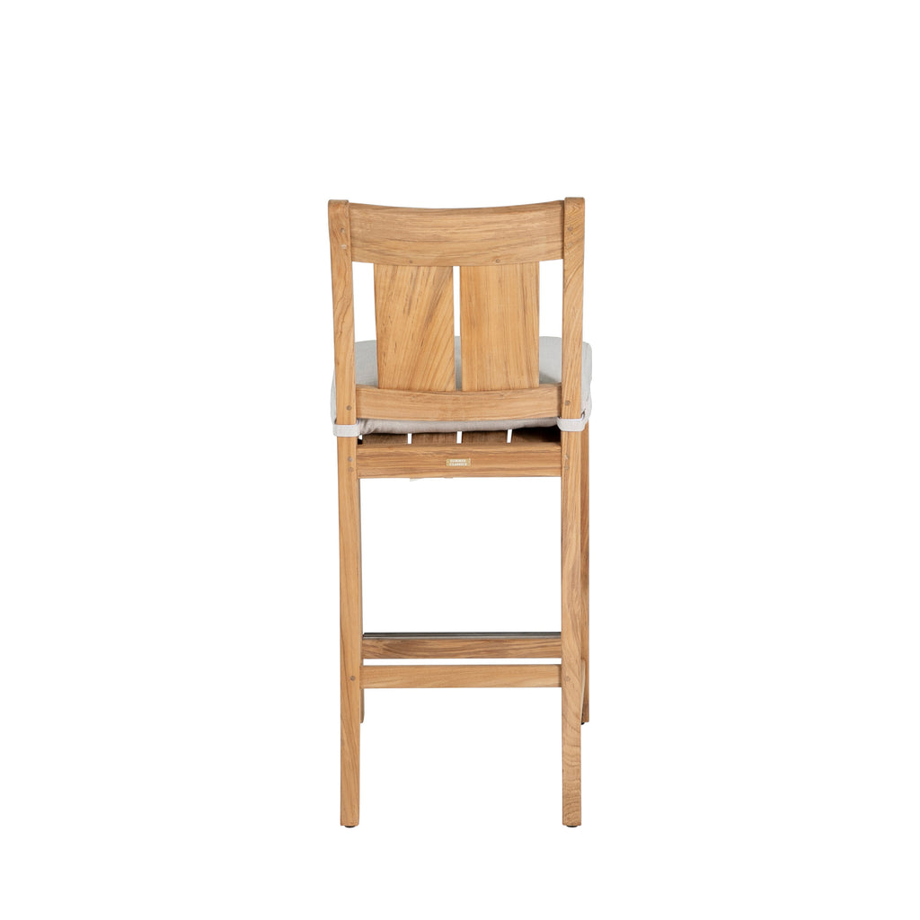 Croquet Teak Outdoor Transitional Counter Stool