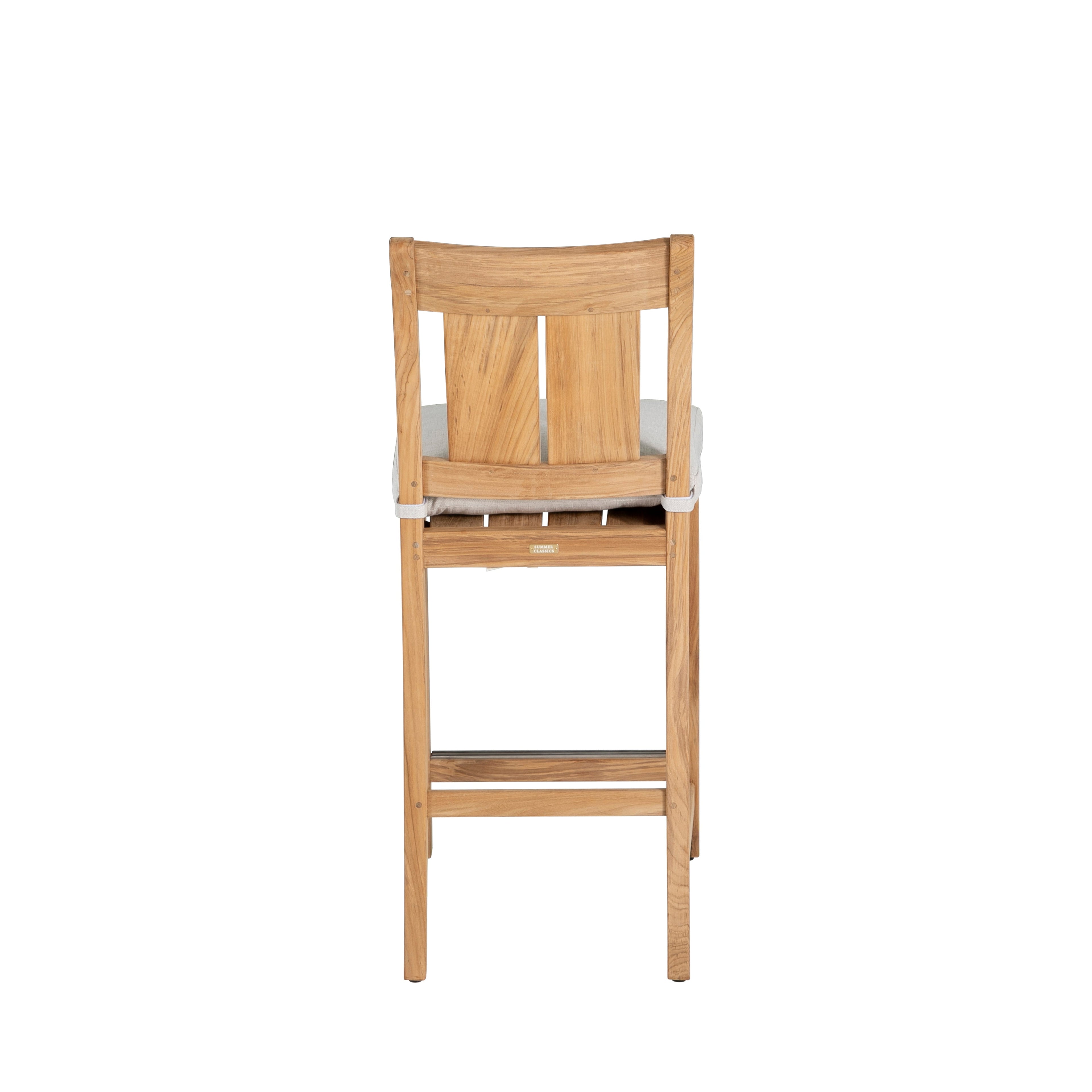 Croquet Teak Outdoor Transitional Counter Stool