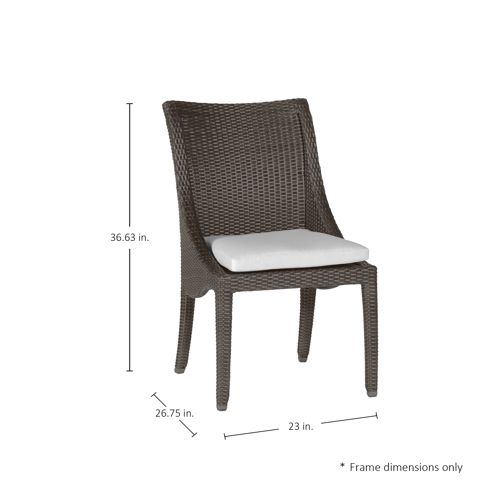 Athena Woven Resin Wicker Outdoor Side Chair