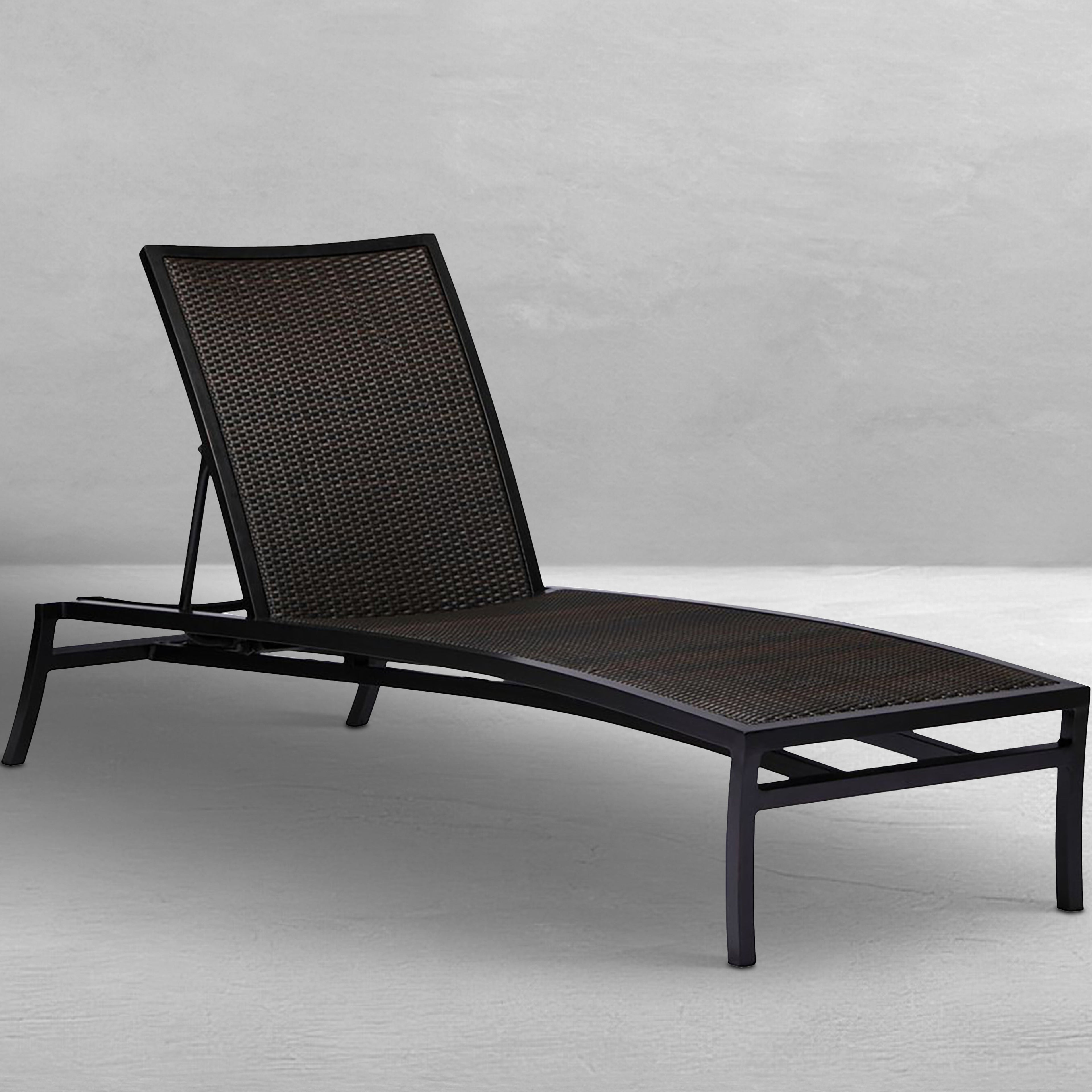 Aire Resin Wicker Outdoor Armless Chaise Lounge
