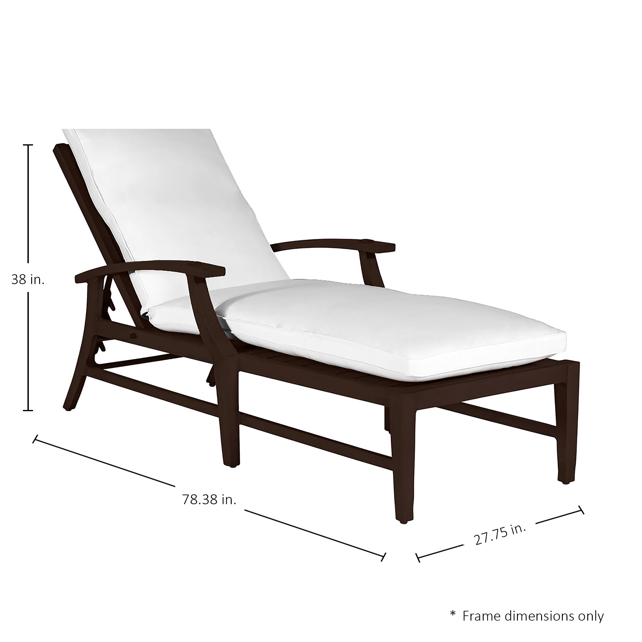 Croquet Aluminum Outdoor Chaise Lounge