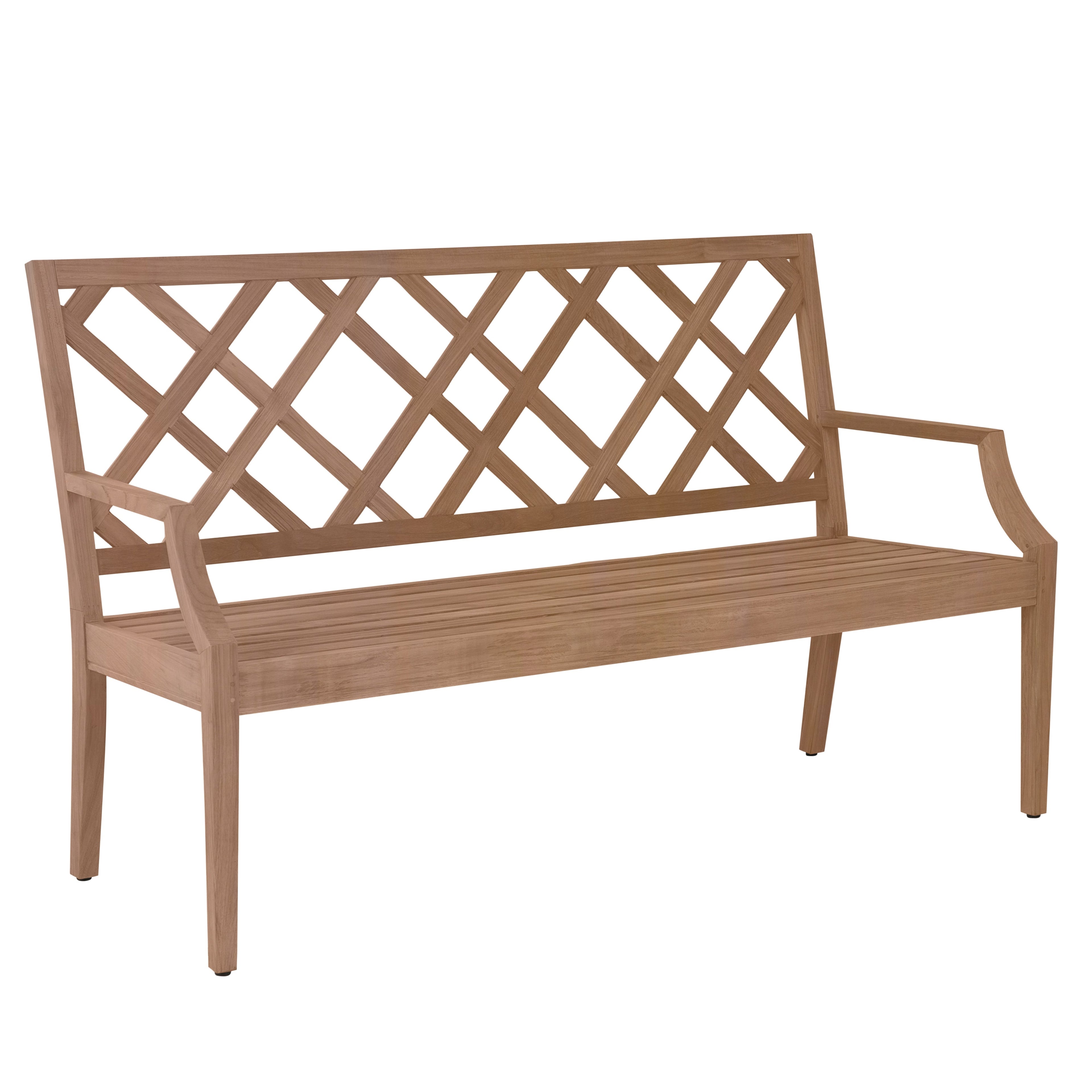 Haley Teak Outdoor Latticework Bench