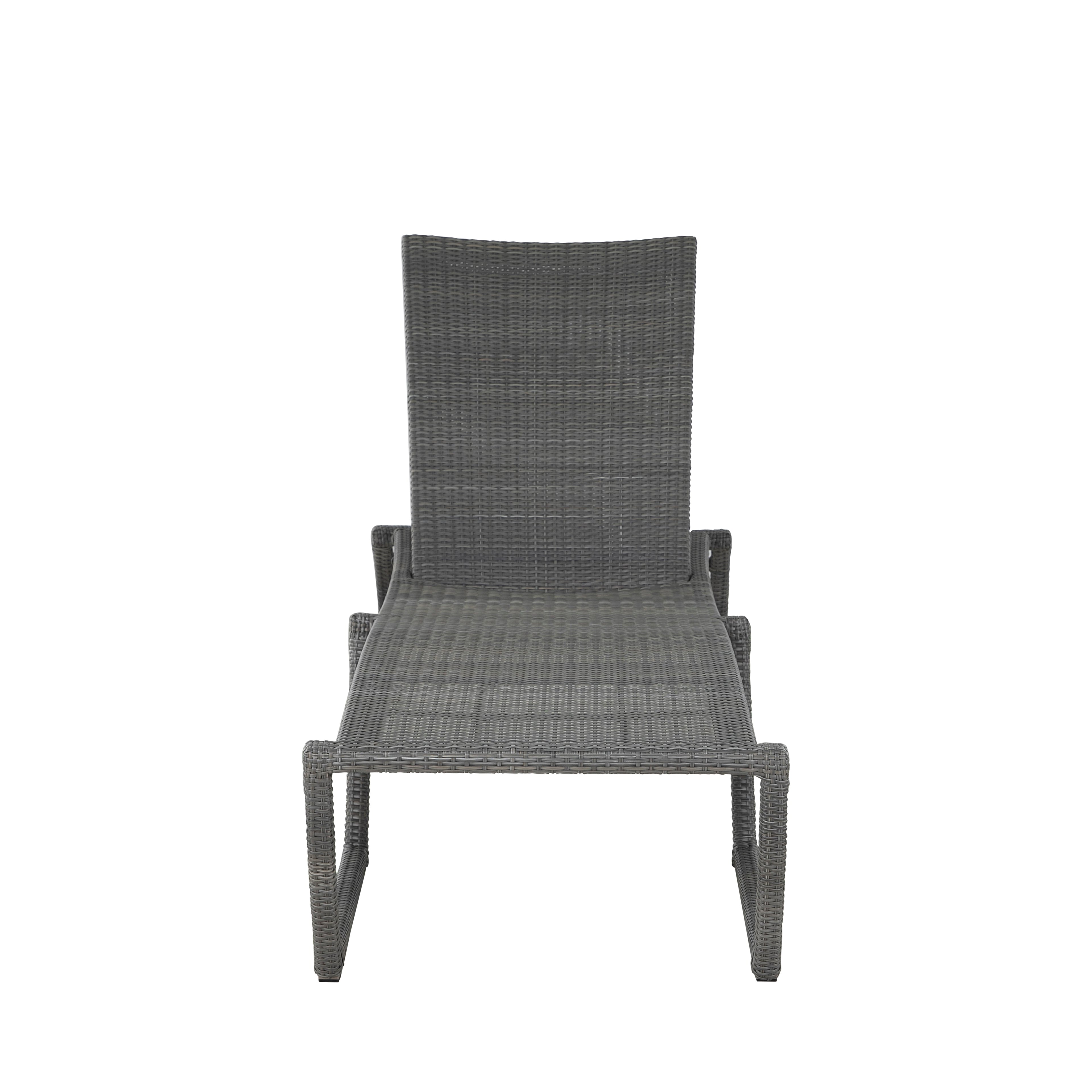 Skye Wicker Outdoor Armless Chaise Lounge