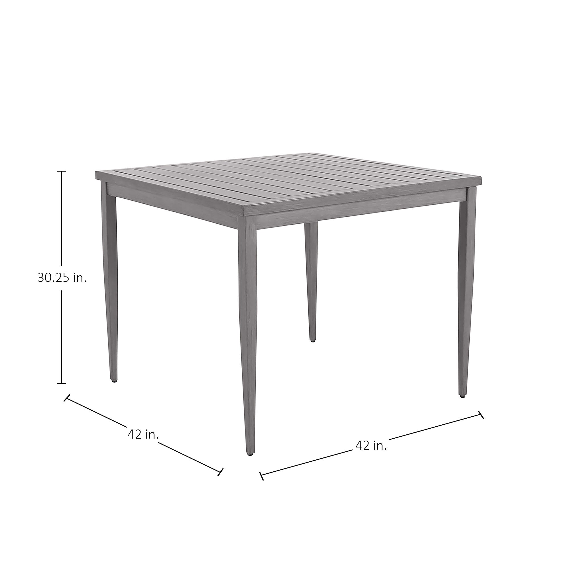Brookings Aluminum 42" Square Outdoor Dining Table