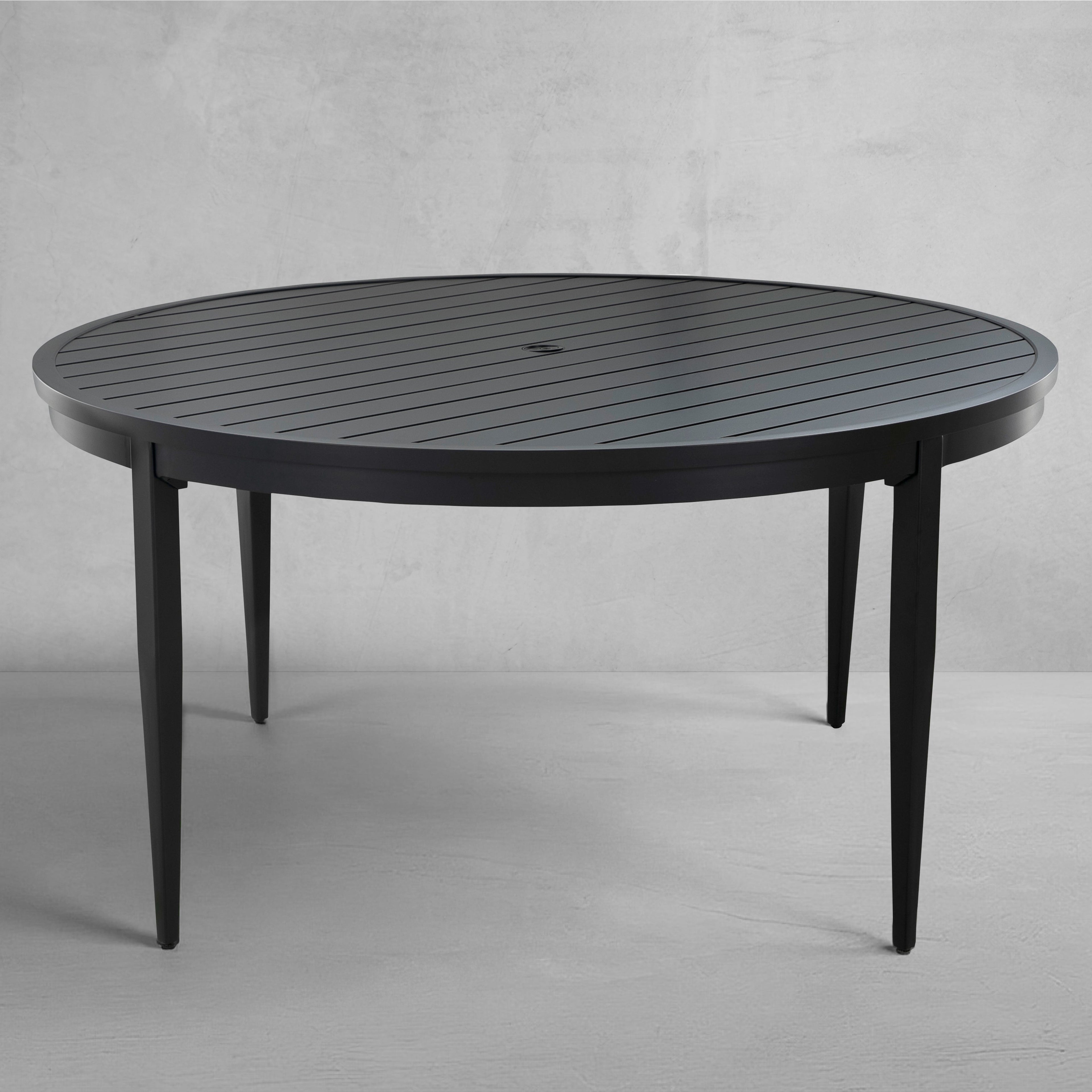 Brookings 60" Round Outdoor Slatted Dining Table