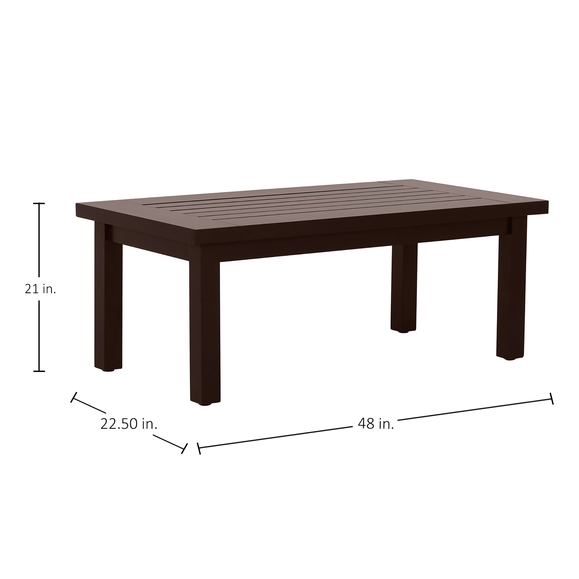Club Rectangle Outdoor Slatted Coffee Table