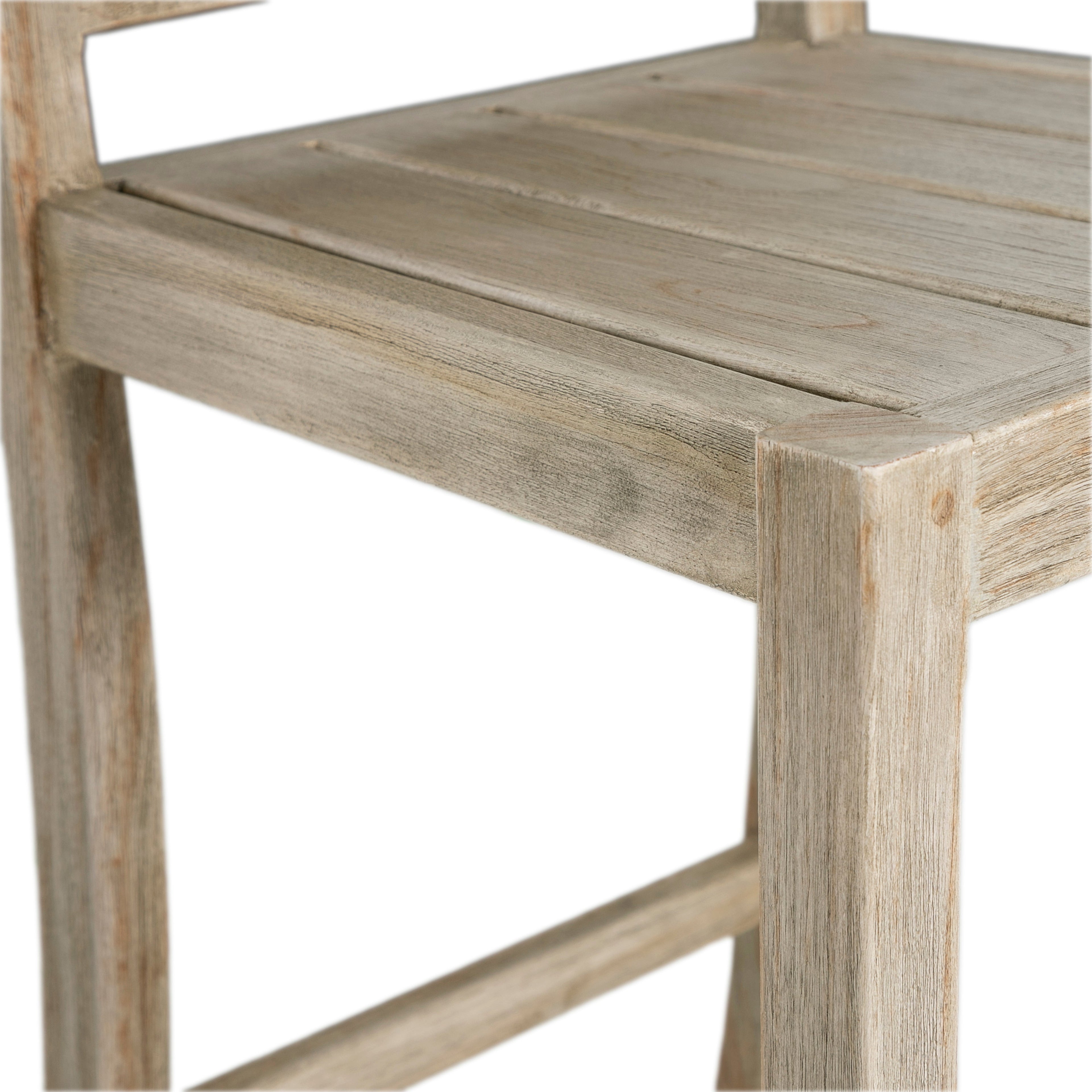 Croquet Teak Outdoor Bar Stool