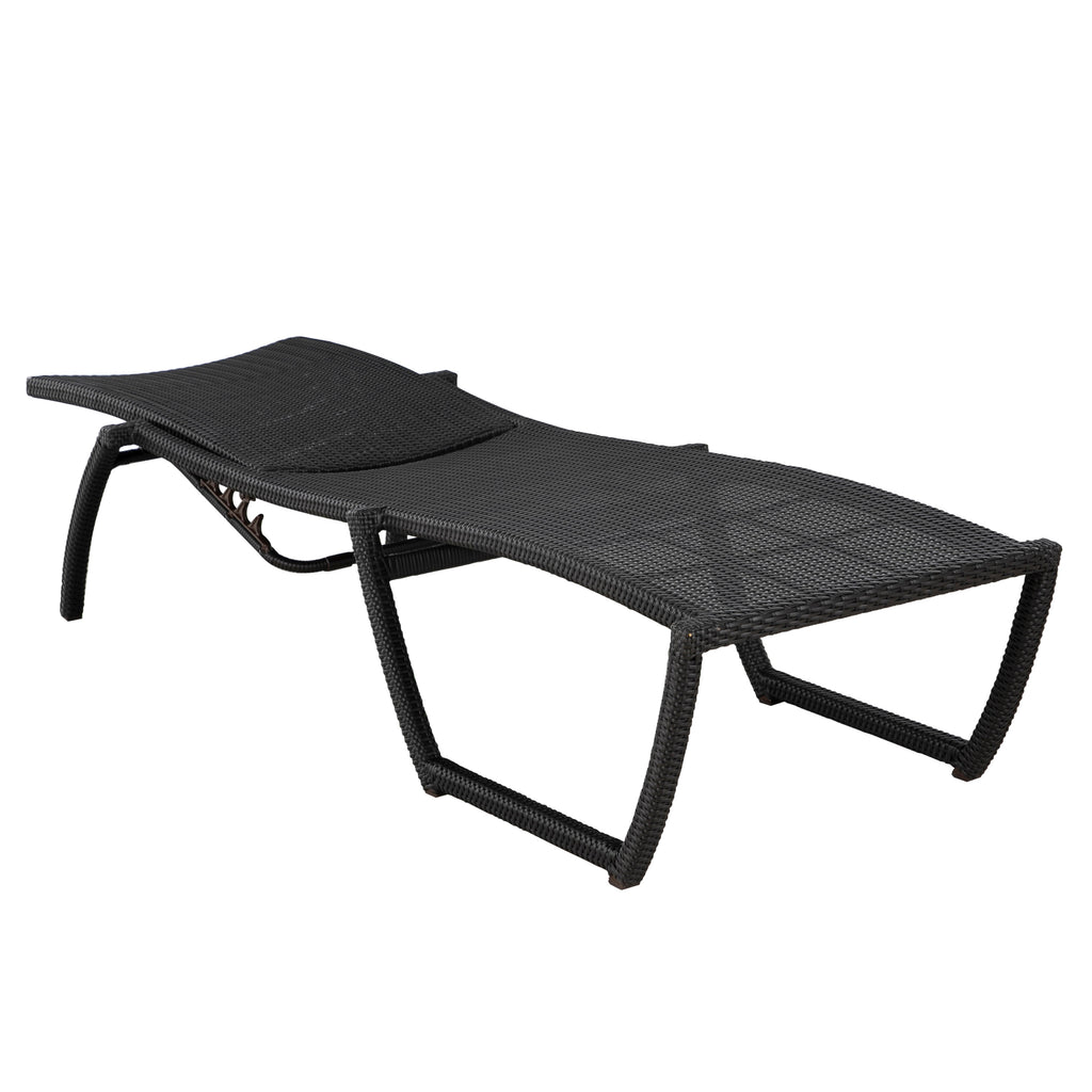 Skye Wicker Outdoor Armless Chaise Lounge