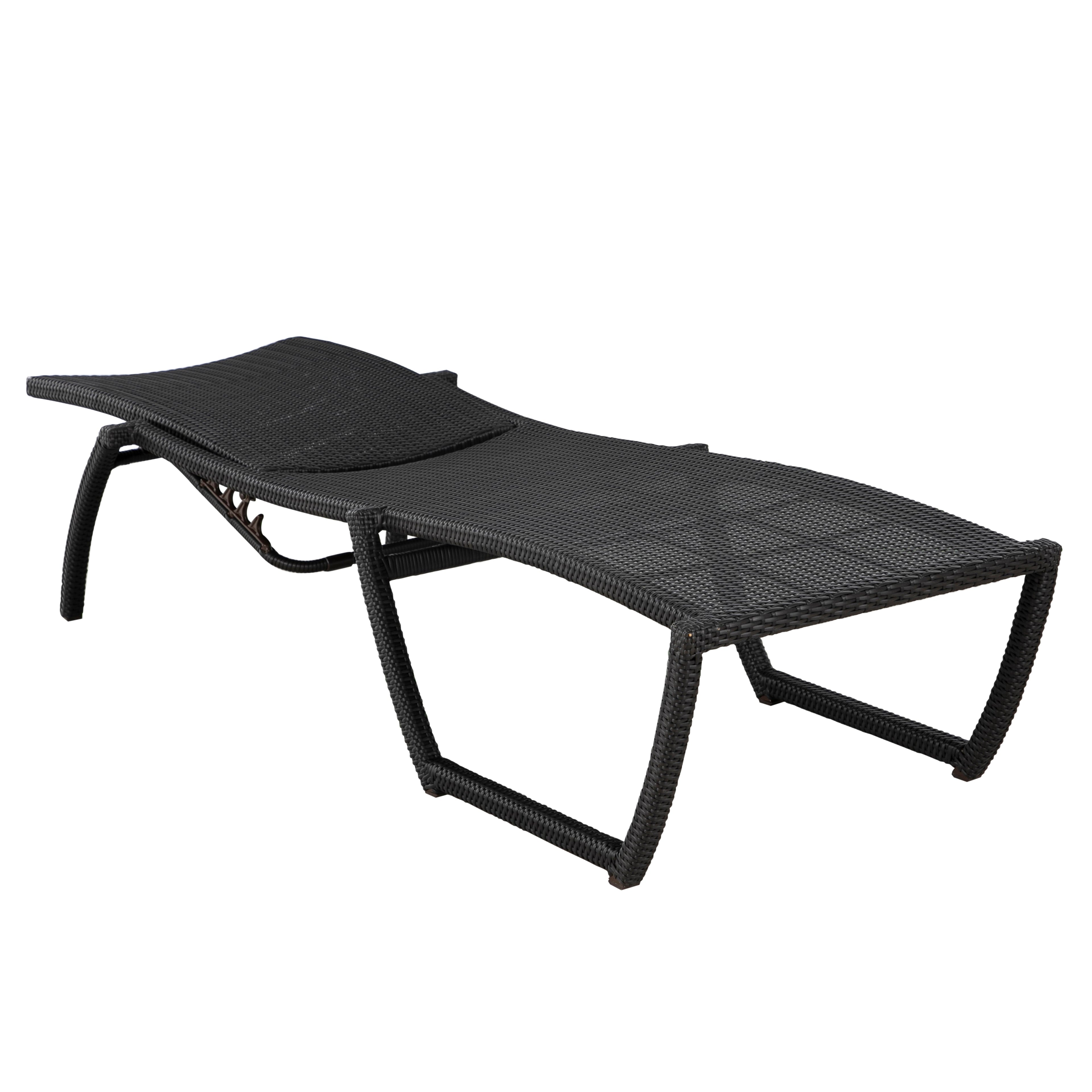 Skye Wicker Outdoor Armless Chaise Lounge