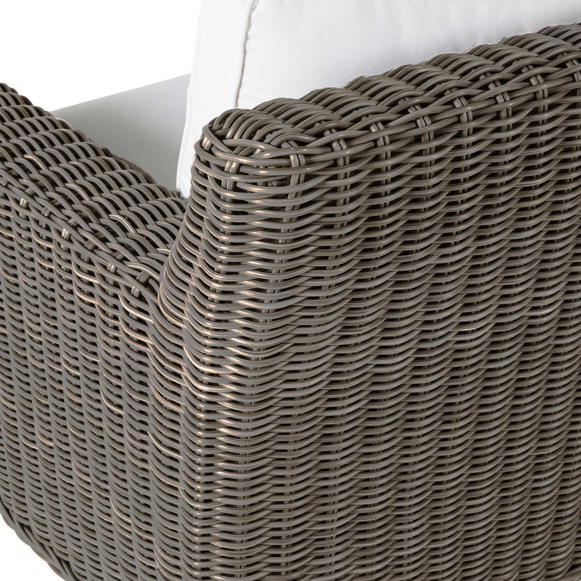 Rustic Resin Wicker Outdoor LAF Sectional Sofa
