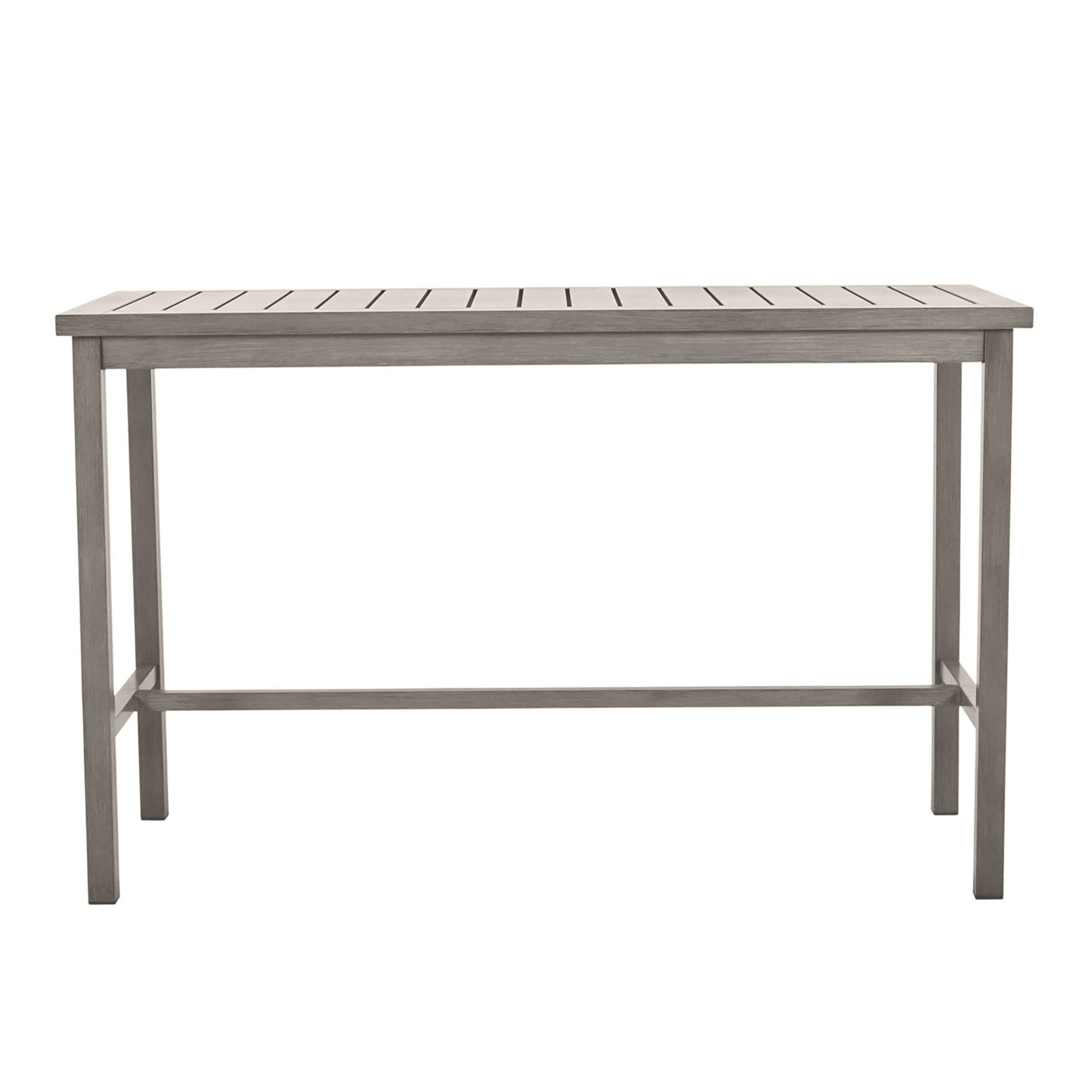 Club Aluminum 67"x 28" Rectangle Outdoor Bar Table