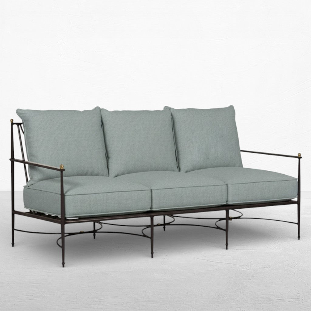 QS Roma Sofa, Slate Gray-Cast Mist