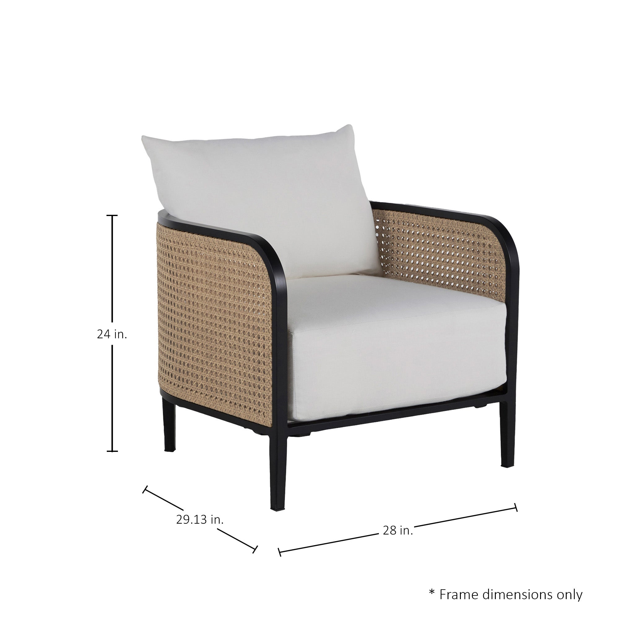 Havana Resin Wicker Outdoor Cane Lounge Chair