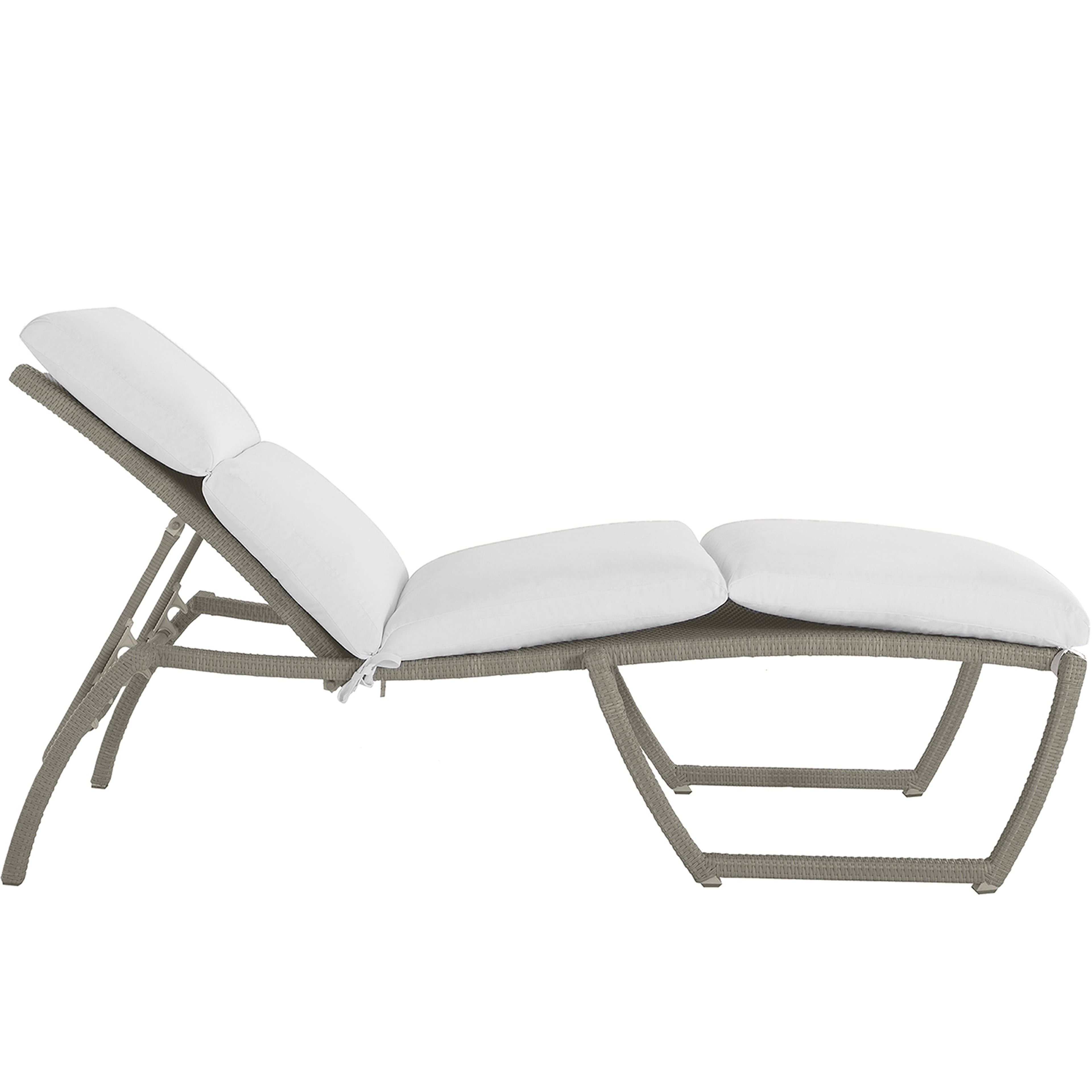 Skye Wicker Outdoor Armless Chaise Lounge