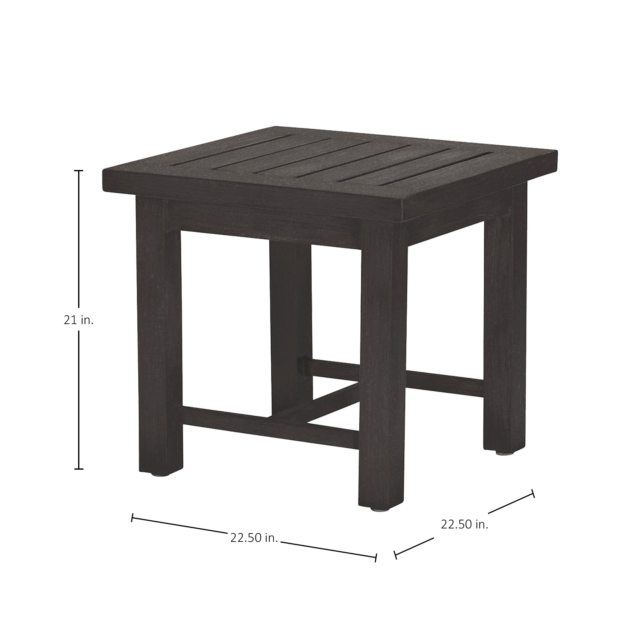 Club Aluminum 22.5" Square Outdoor End Table
